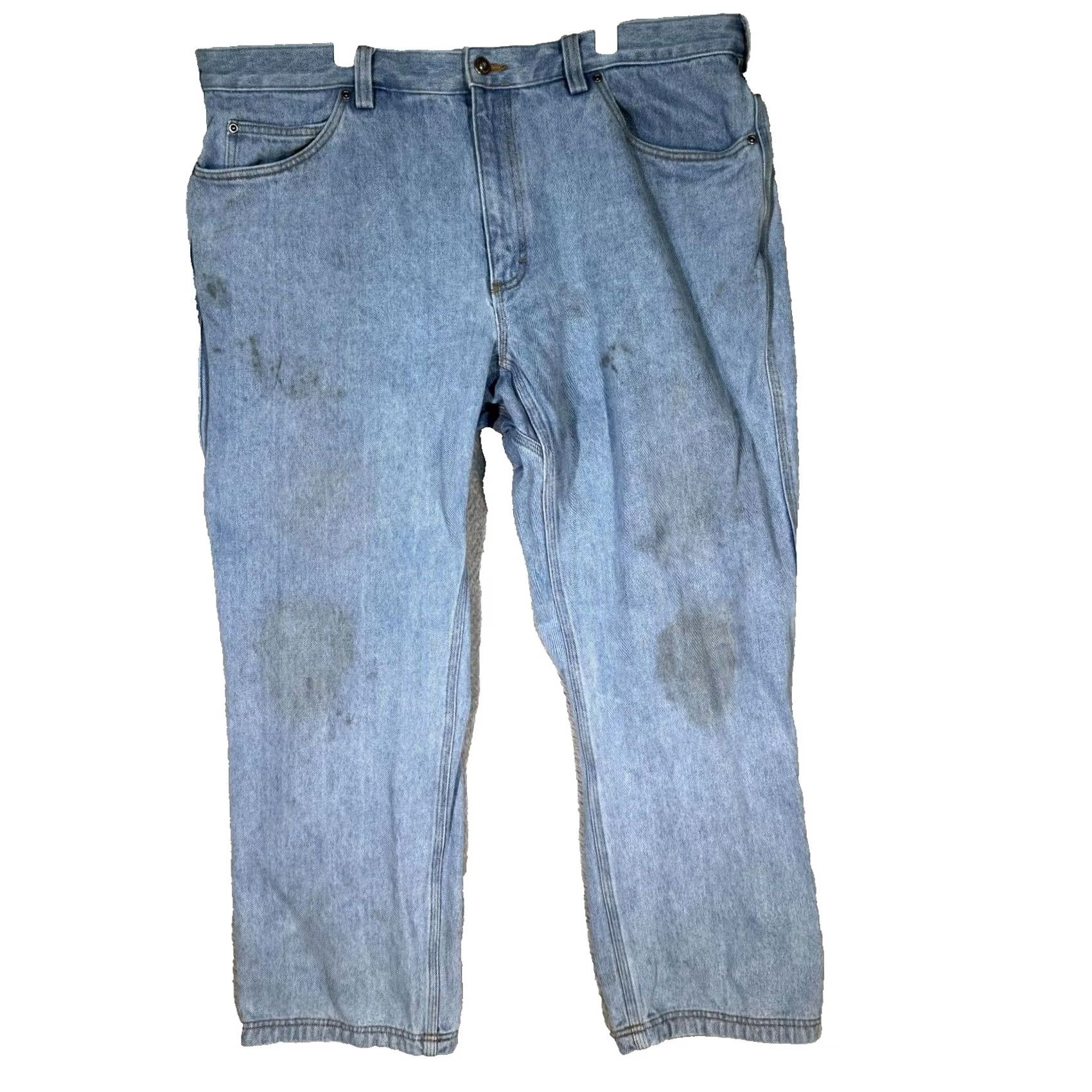 CO Duluth Trading Co Mens Jeans 42 x 30 Blue Denim Mid Rise Straight Leg Jeans Mens Regular Blue Denim Mid Rise Straight Leg Size US 42 / EU 58 - 2 Thumbnail