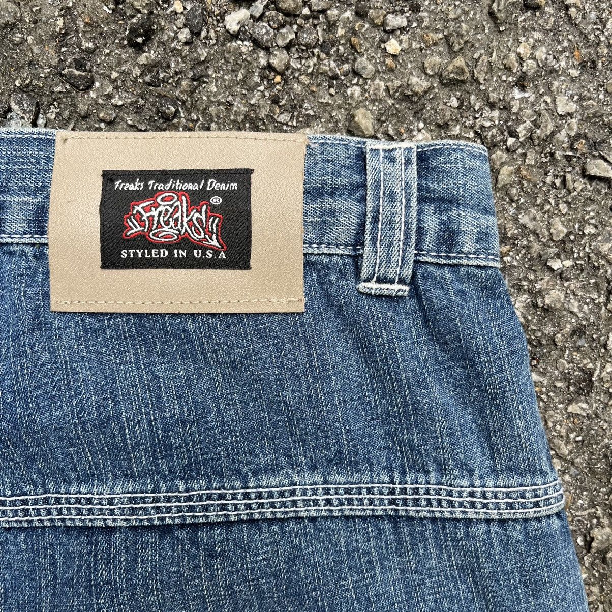JNCO Y2K Freaks Jorts Baggy Jeans Big Pocket Skater Styled Shorts Size US 34 / EU 50 - 13 Thumbnail
