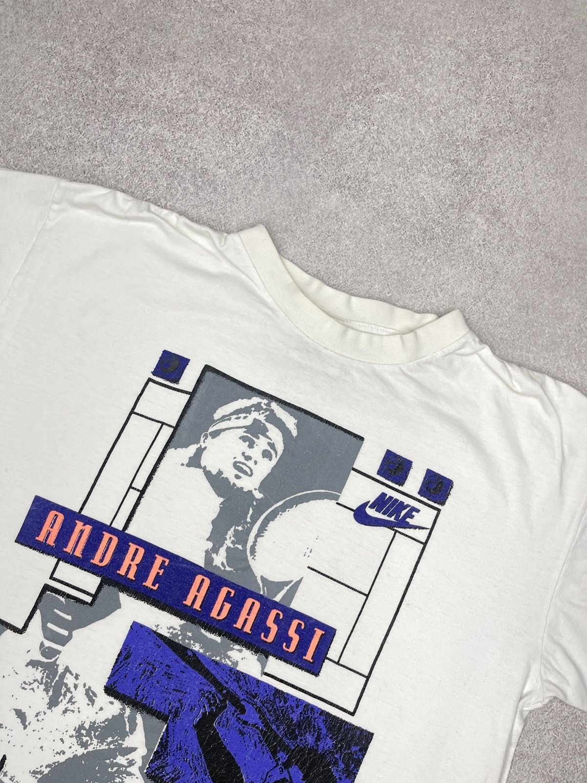 Nike Vintage 90s Nike Andre Agassi Challenge Court Tennis T Shirt Size US S / EU 44-46 / 1 - 4 Thumbnail