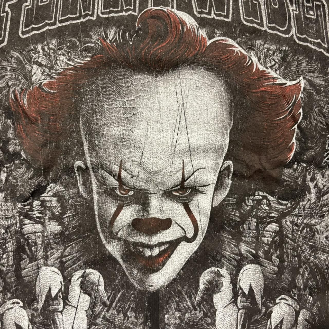 Vintage Crazy Vintage Y2K/2000s Pennywise Black IT Chapter Two Horror AOP Graphic Tee! Size US M / EU 48-50 / 2 - 2 Thumbnail