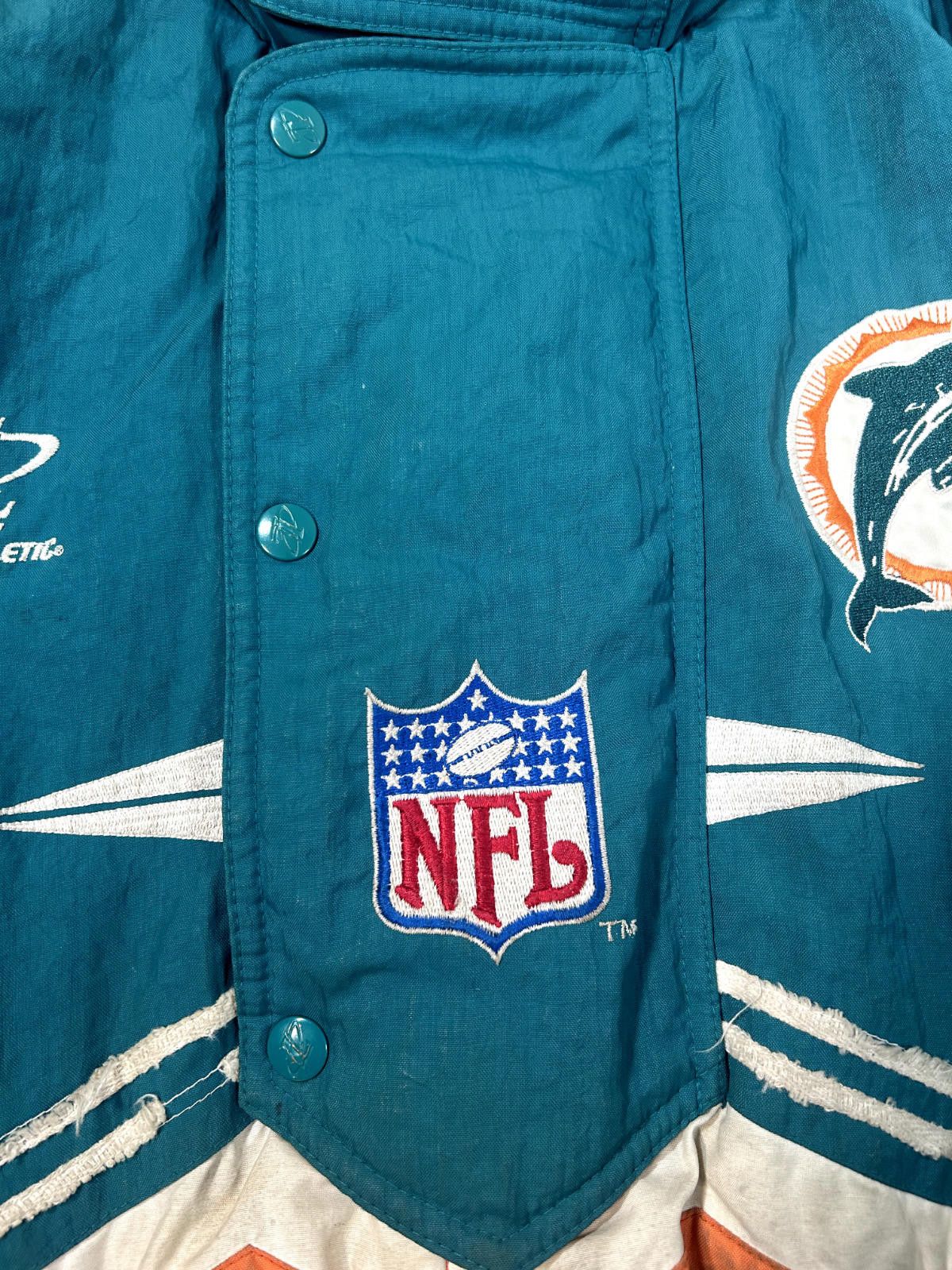 NFL Vintage 90s Miami Dolphins NFL Insulated Full Zip Jacket Size US L / EU 52-54 / 3 - 5 Thumbnail