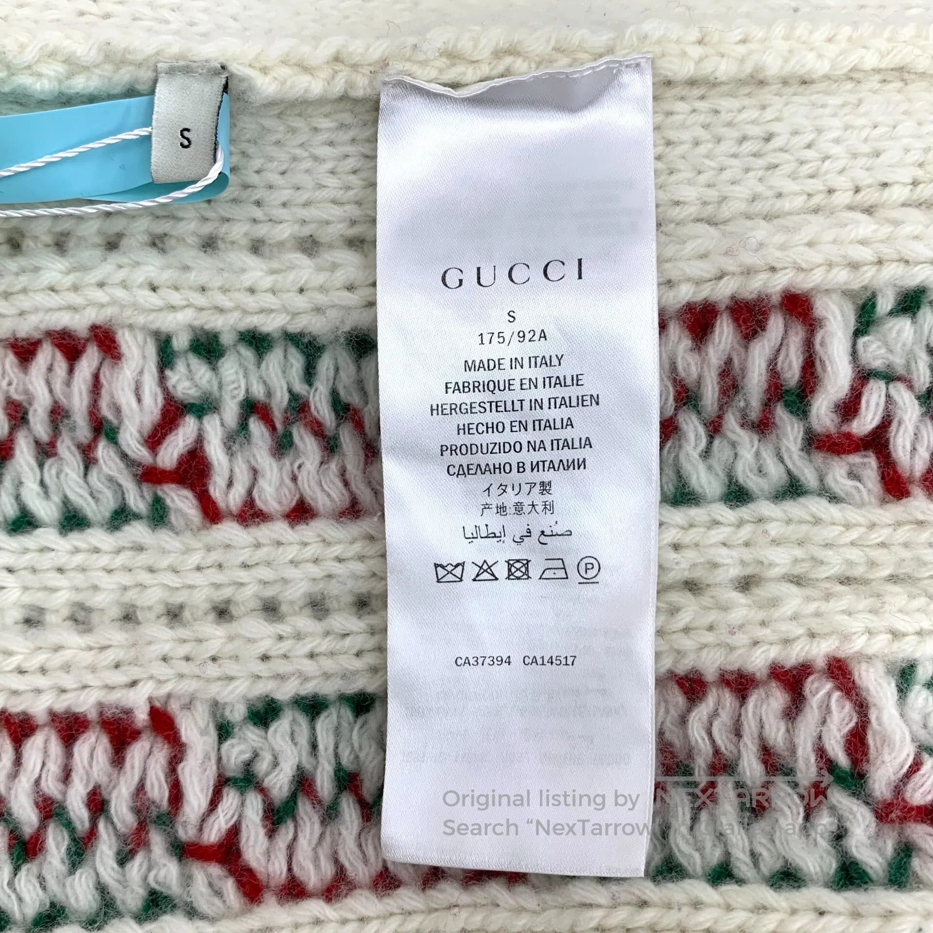Gucci Guicci Color Blocked Twisted Knit Wool V-neck Single-breas Size S / US 4 / IT 40 - 6 Thumbnail