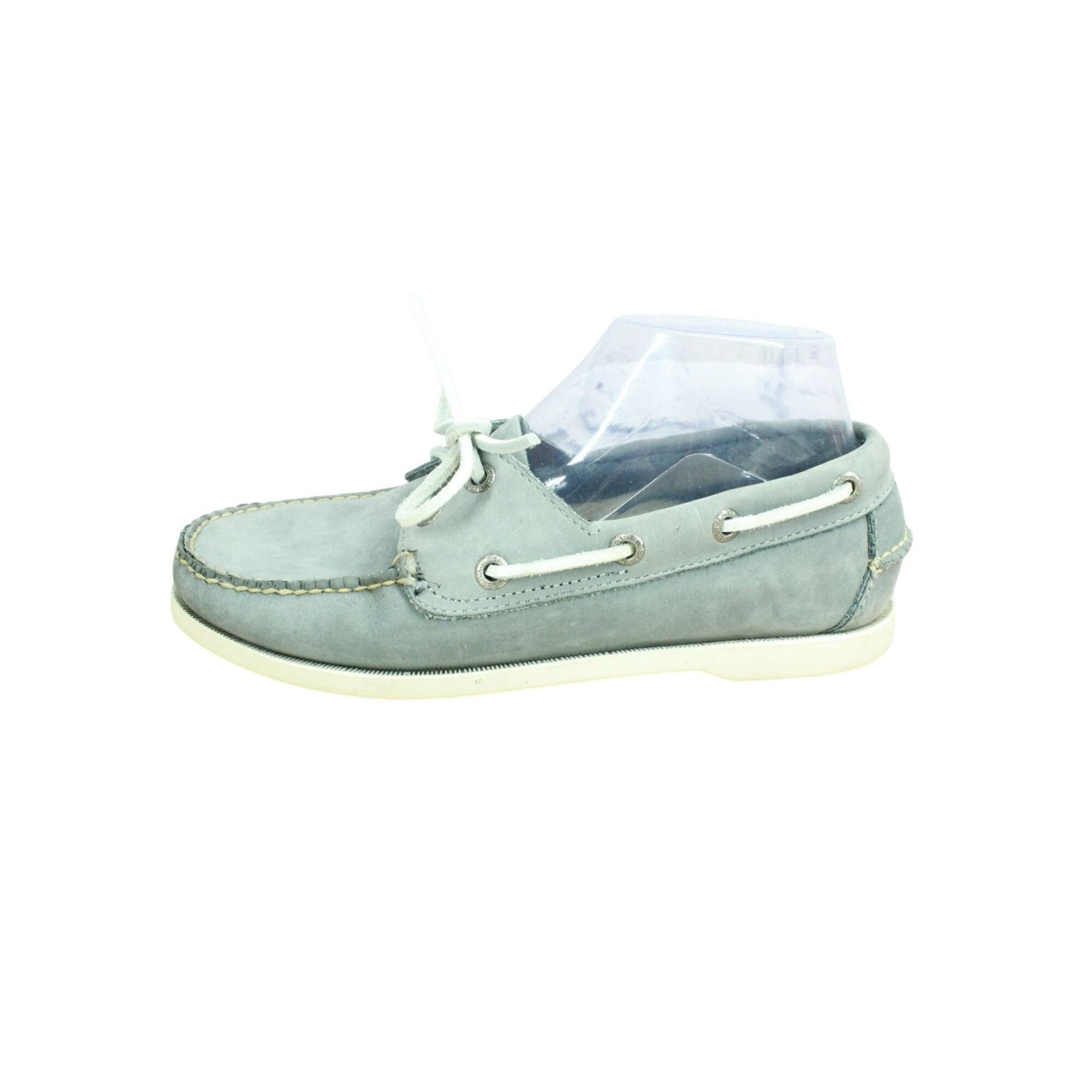 L.L. Bean LL Bean Light Blue Leather Slip-On Boat Loafers Size US 7.5 / EU 40-41 - 1 Thumbnail