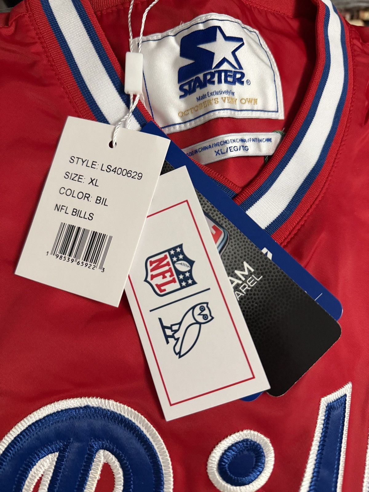 Drake OVO x NFL BUFFALO BILLS STARTER TRAINER PULLOVER JACKET Size US XL / EU 56 / 4 - 13 Thumbnail