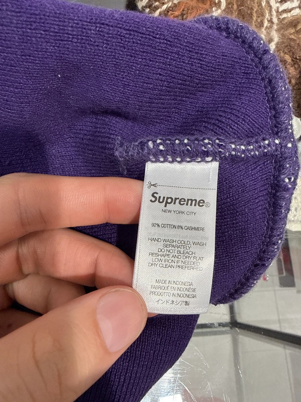 Supreme Supreme Big Logo Beanie Purple FW25 Size ONE SIZE - 3 Thumbnail