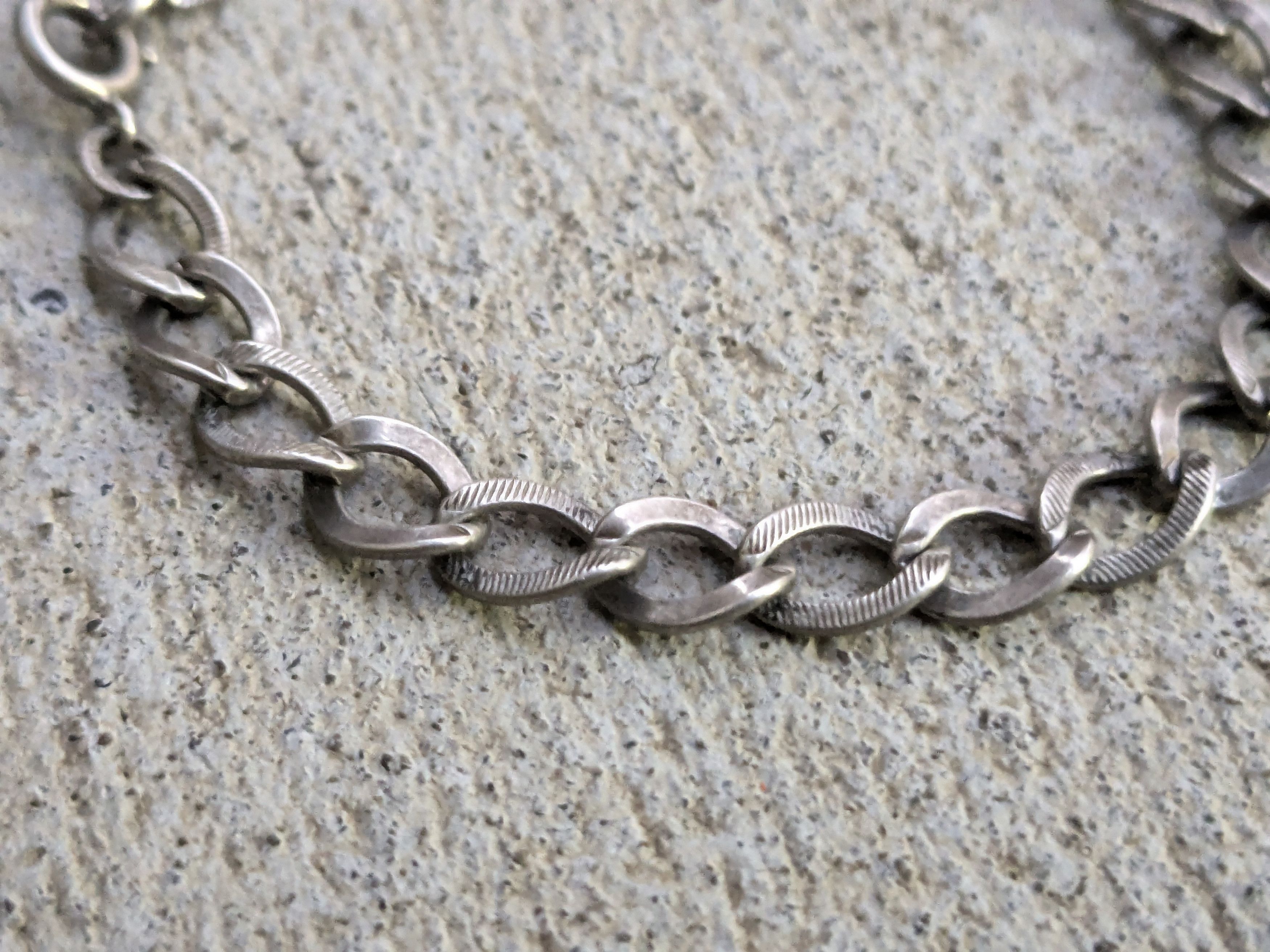 Vintage Vintage Sterling Silver Bracelet 7" Curb Link Chain Size ONE SIZE - 3 Thumbnail