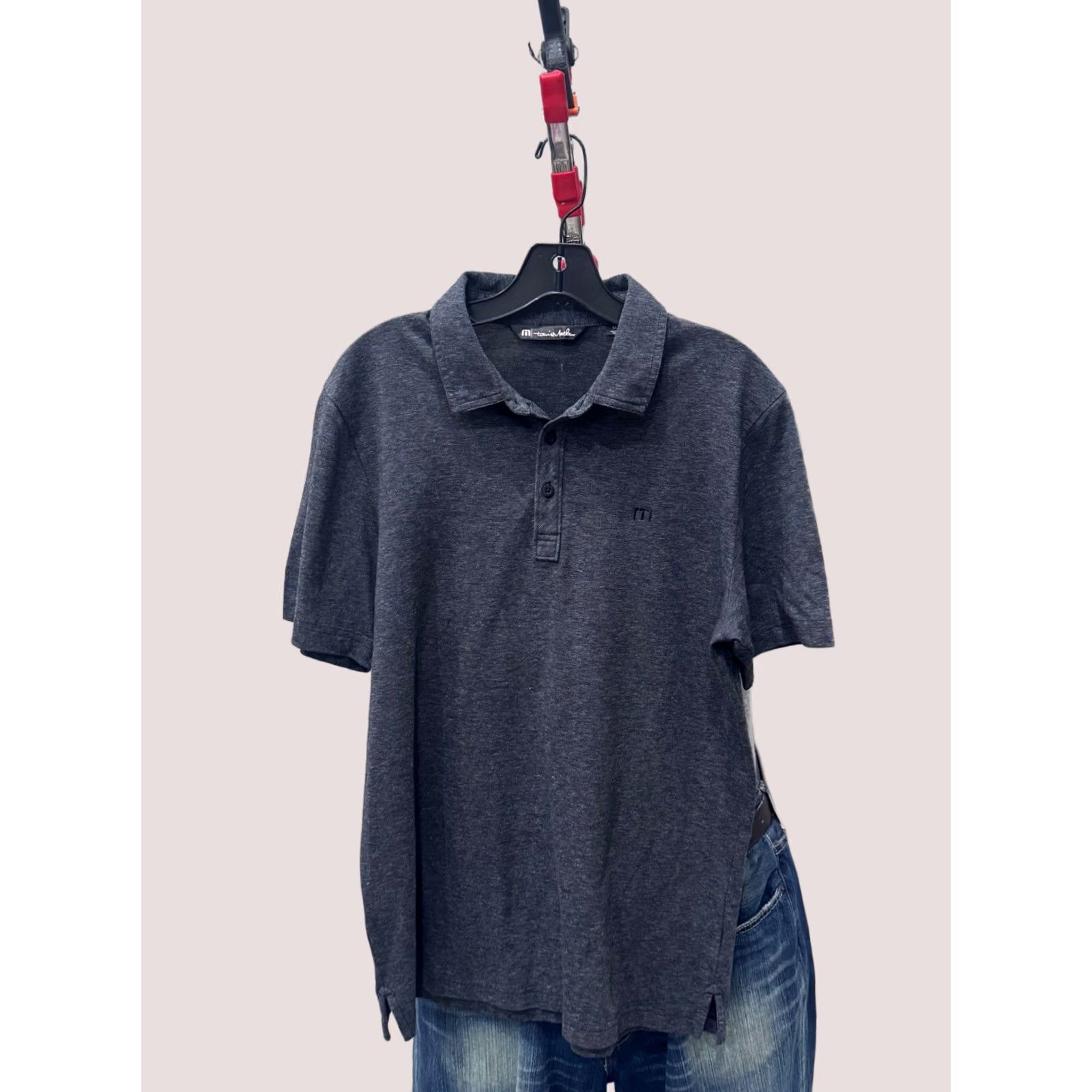 TravisMathew Travis Matthew Gray Soft Medium M POLO SHIRT Size US M / EU 48-50 / 2 - 1 Thumbnail