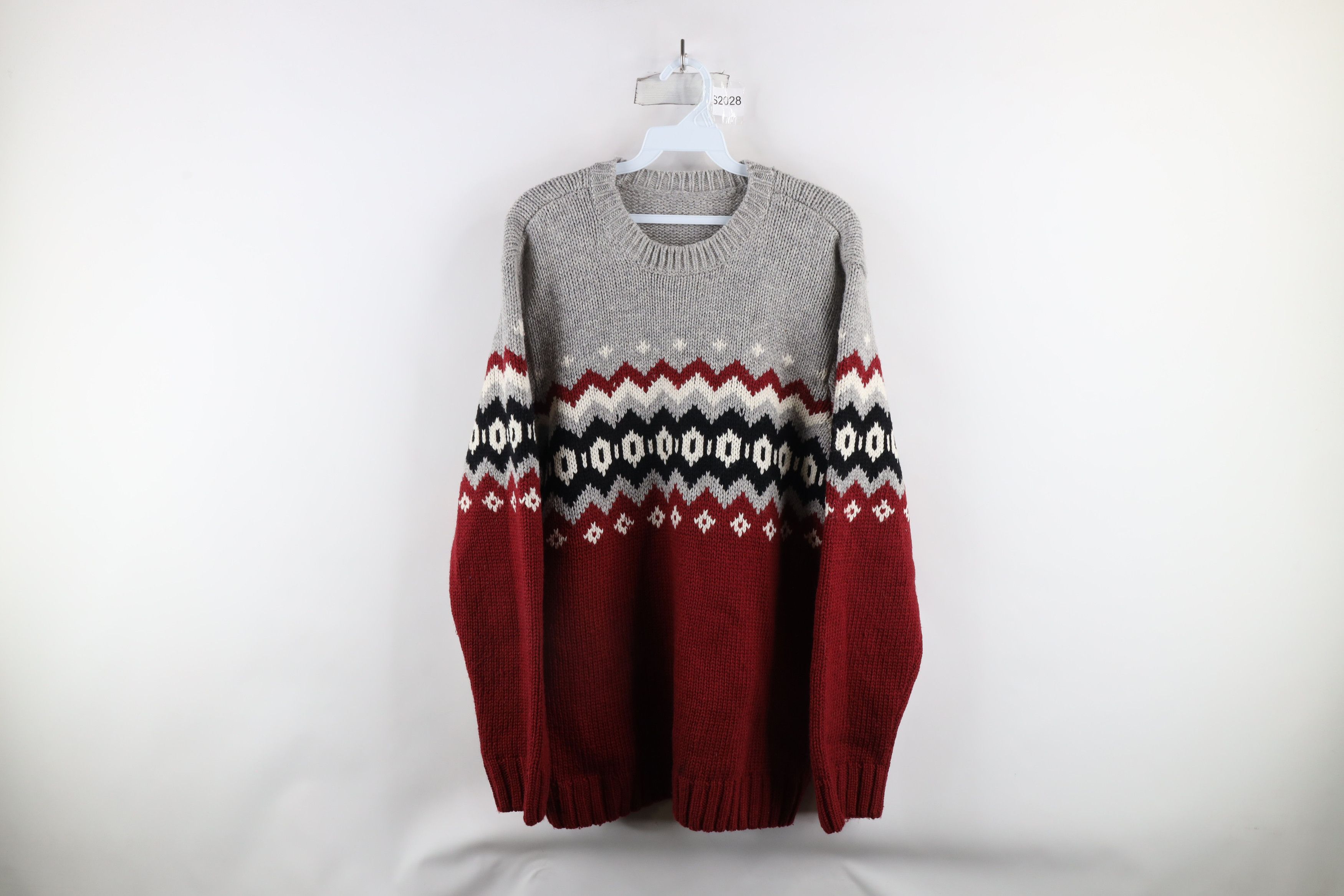 Vintage Vintage 90s Streetwear Fair Isle Chunky Knit Dad Sweater Size US L / EU 52-54 / 3 - 1 Thumbnail