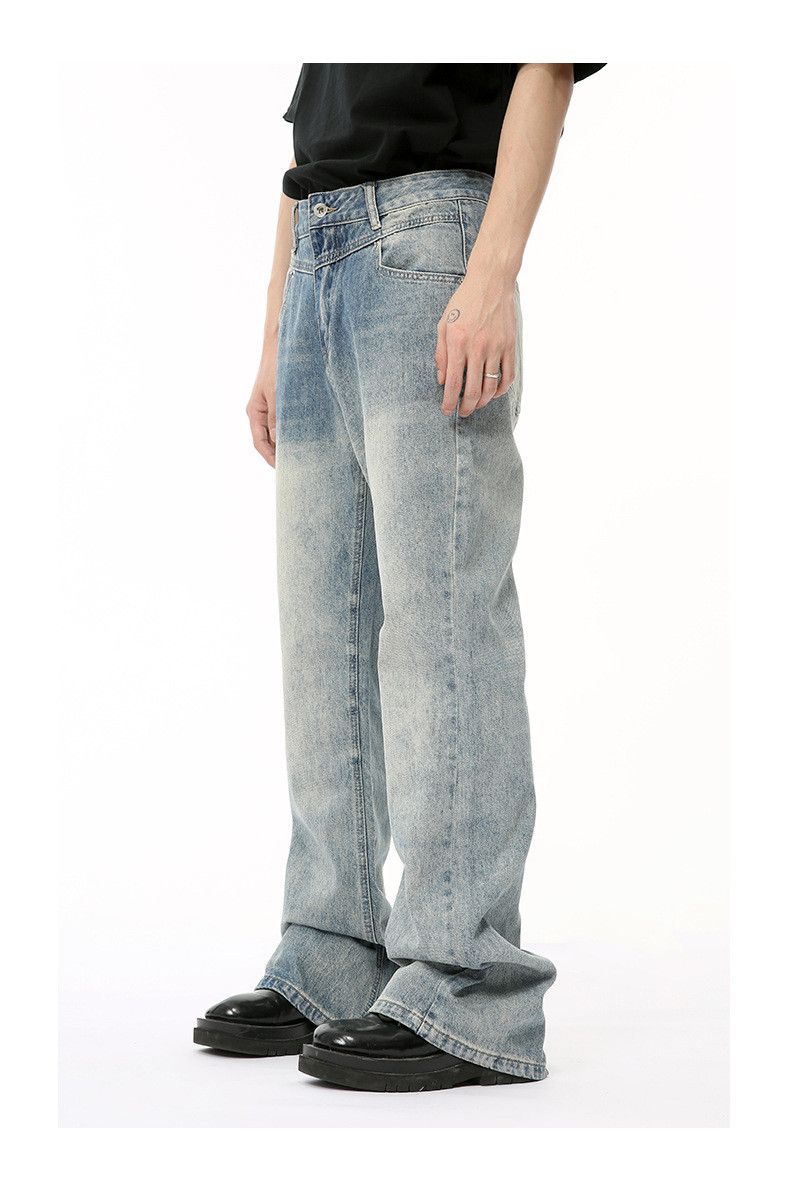 Vintage Men's Washed Distressed Paneled Flared Jeans Size US 32 / EU 48 - 4 Thumbnail