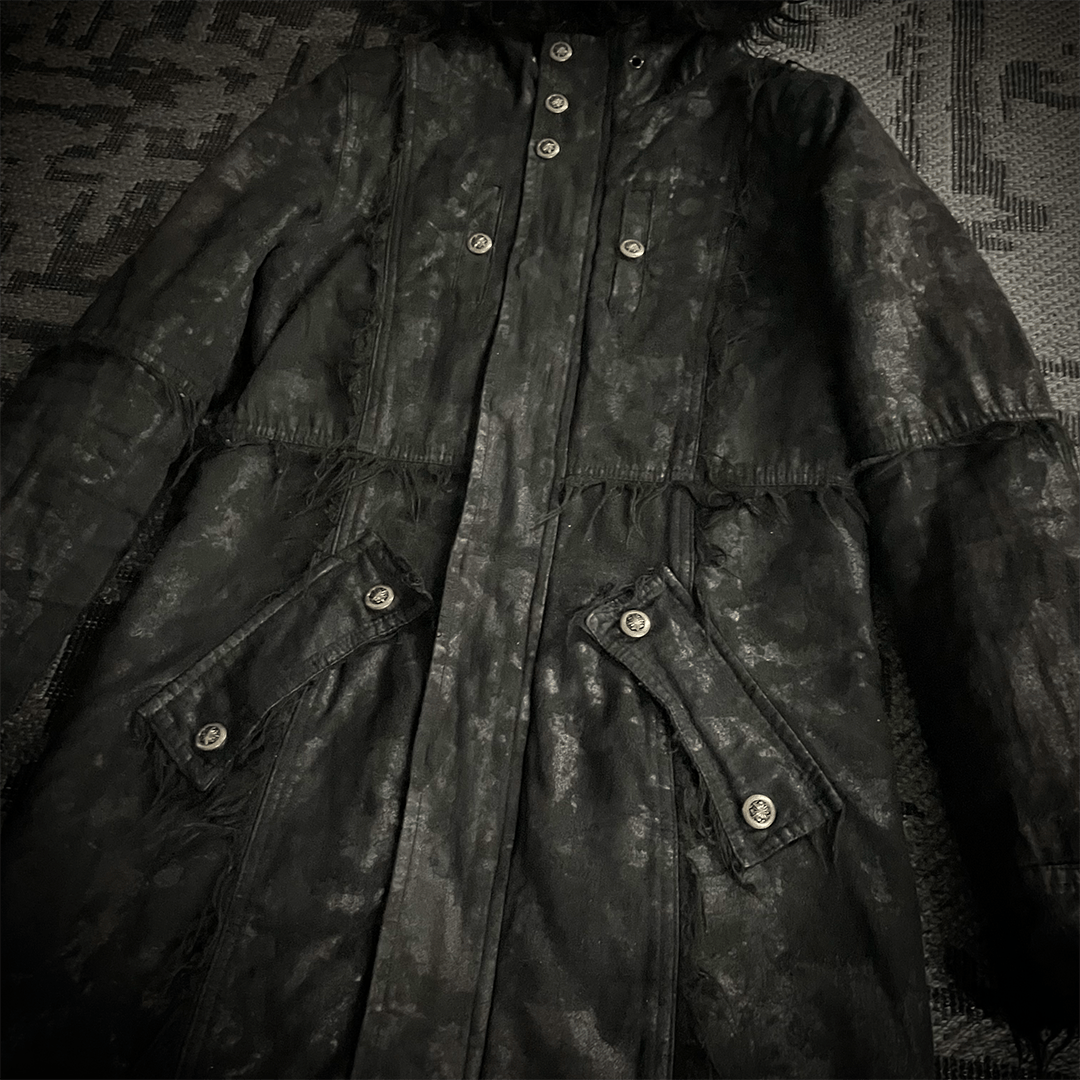 Japanese Brand Midas Faux Fur Waxed Long Coat Size US S / EU 44-46 / 1 - 3 Thumbnail