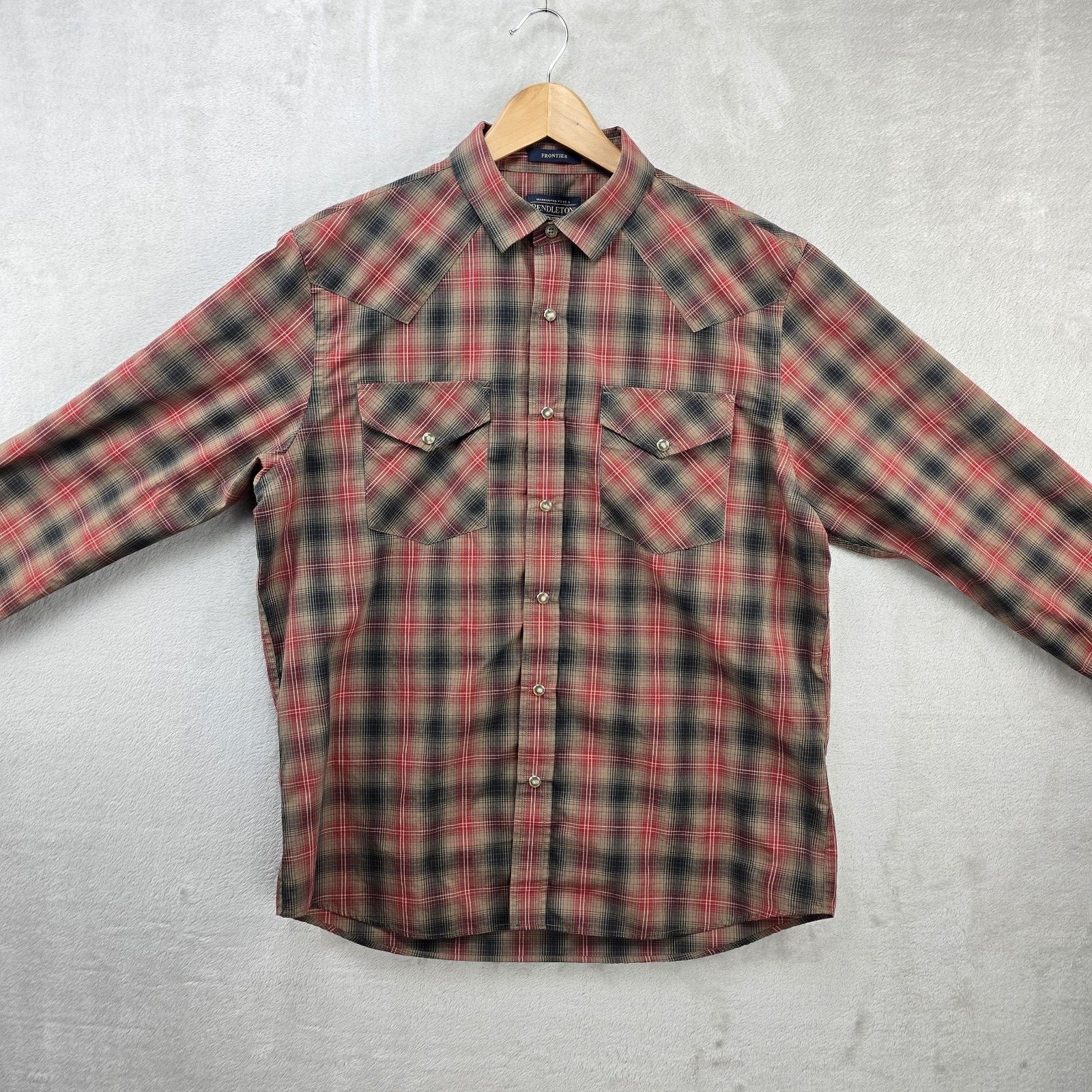 Pendleton Pendleton Frontier Shirt Large Plaid Western Pearl Snap Size US L / EU 52-54 / 3 - 2 Thumbnail