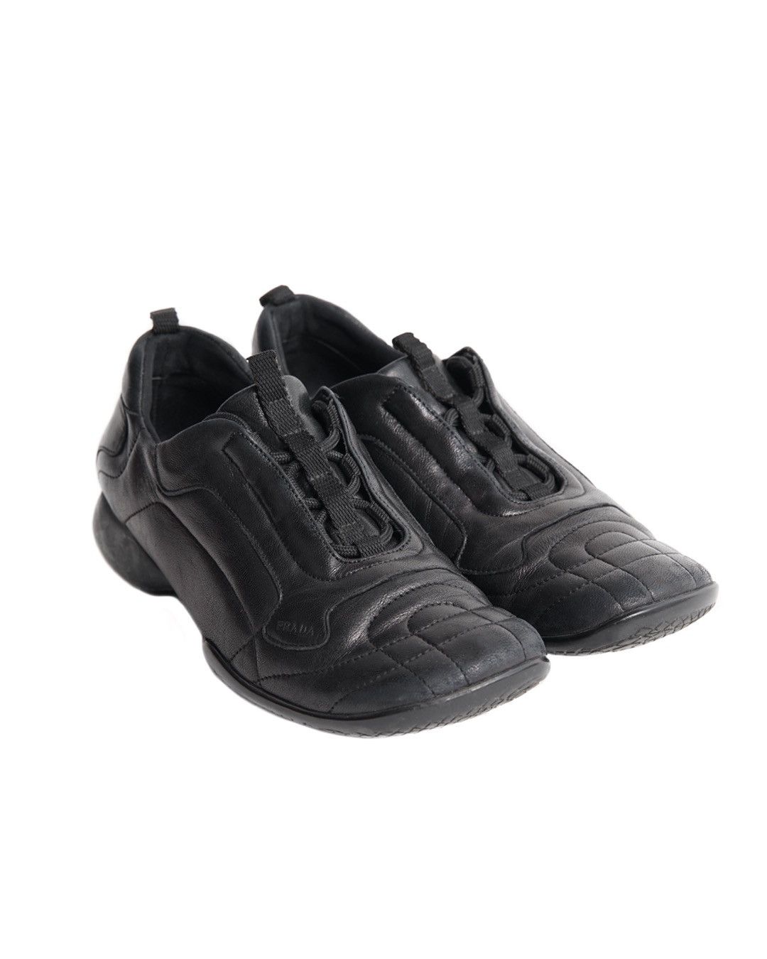 Prada Prada S/S2000 Black Leather Sneakers Size US 6 / IT 36 - 5 Thumbnail