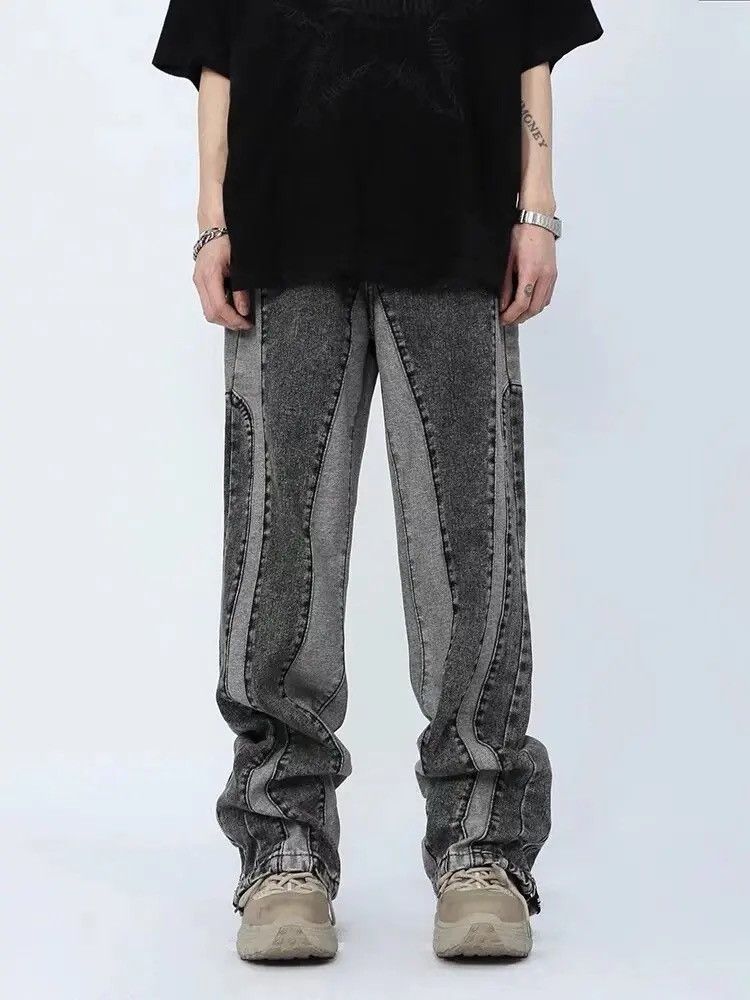Denime × Vintage Kanye Y2K Streetwear Washed Baggy Stacked Jeans Pants Size US 28 / EU 44 - 1 Thumbnail