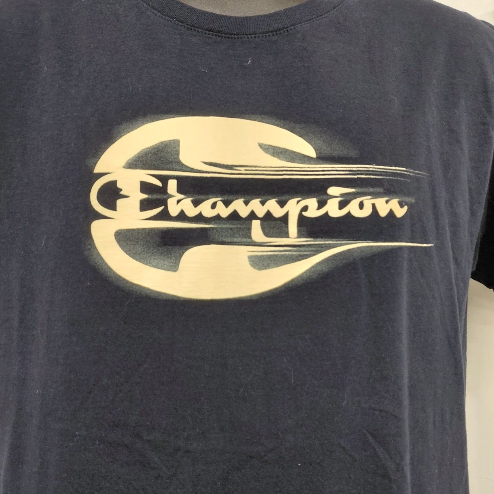 Champion Champion T shirt Men's Medium Blue Short Sleeve 100% Cotton Logo Graphic Classic 90s Sports Cars Captain America Free! Size US M / EU 48-50 / 2 - 6 Thumbnail