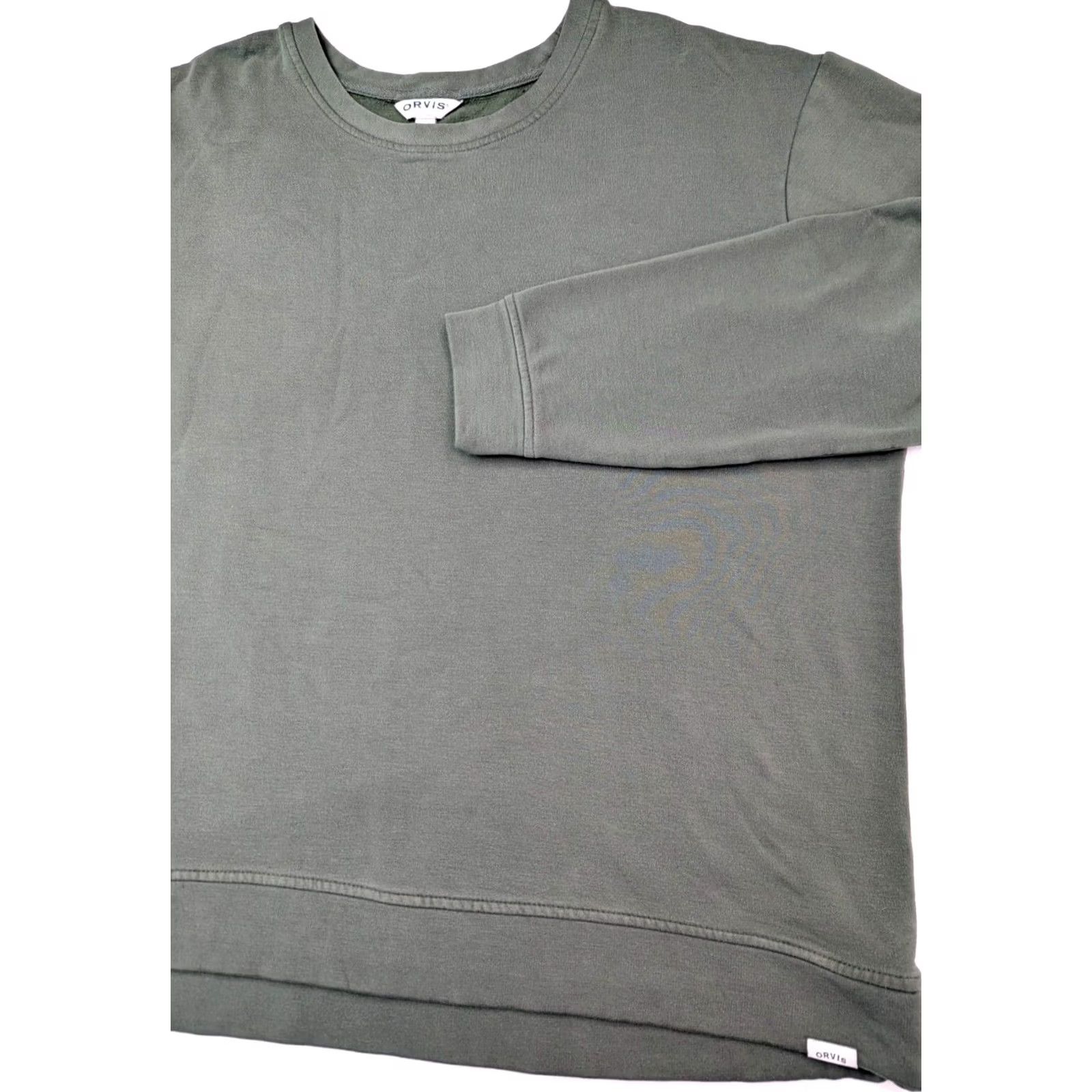 Orvis Orvis Lightweight Modal Blend Crew Neck Pullover Sweatshirt, Men XL Green Regular Fit, Solid Pattern Merlot? Size US XL / EU 56 / 4 - 2 Thumbnail