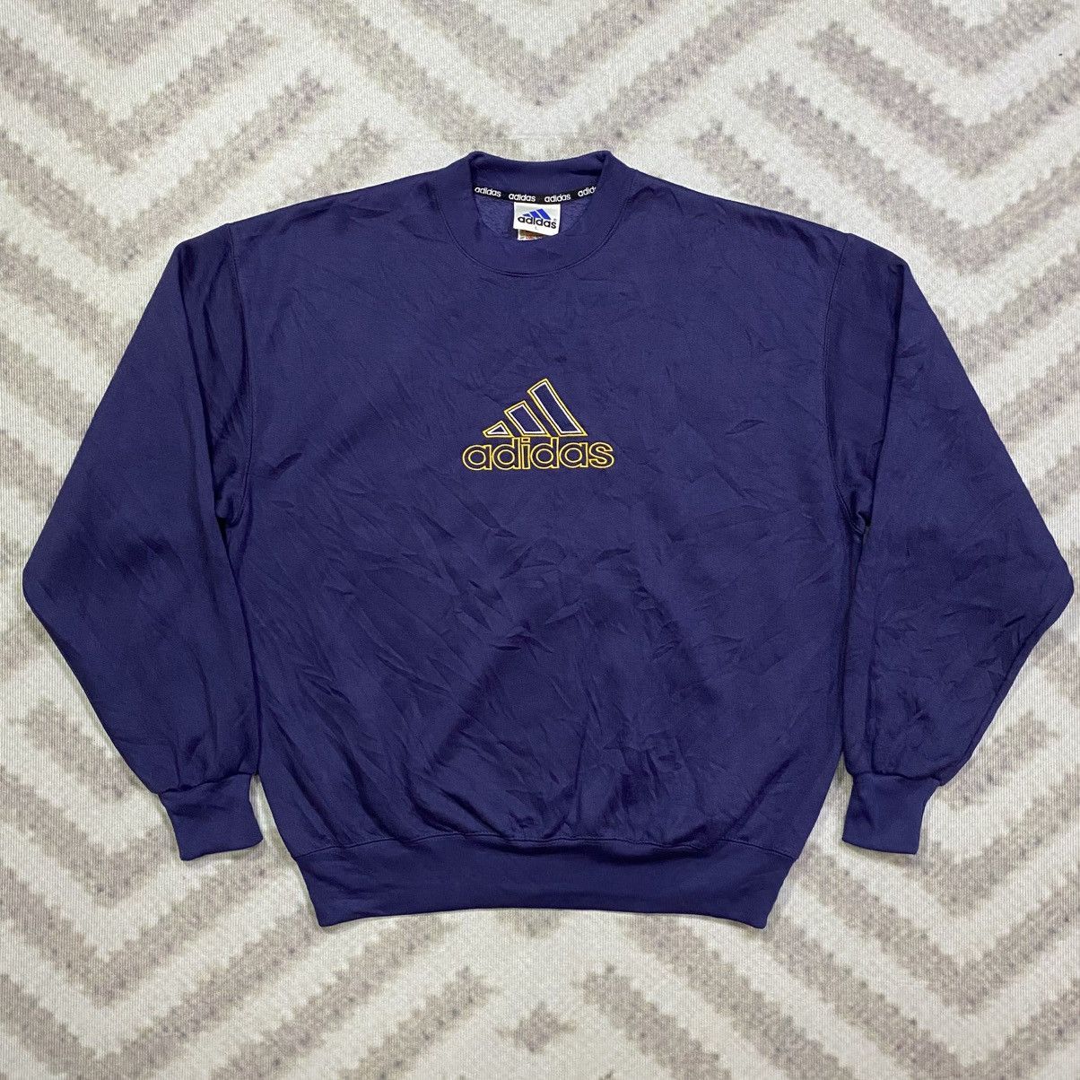 Adidas Vintage 90s ADIDAS Embroidered Logo Sweatshirt Size US L / EU 52-54 / 3 - 1 Thumbnail