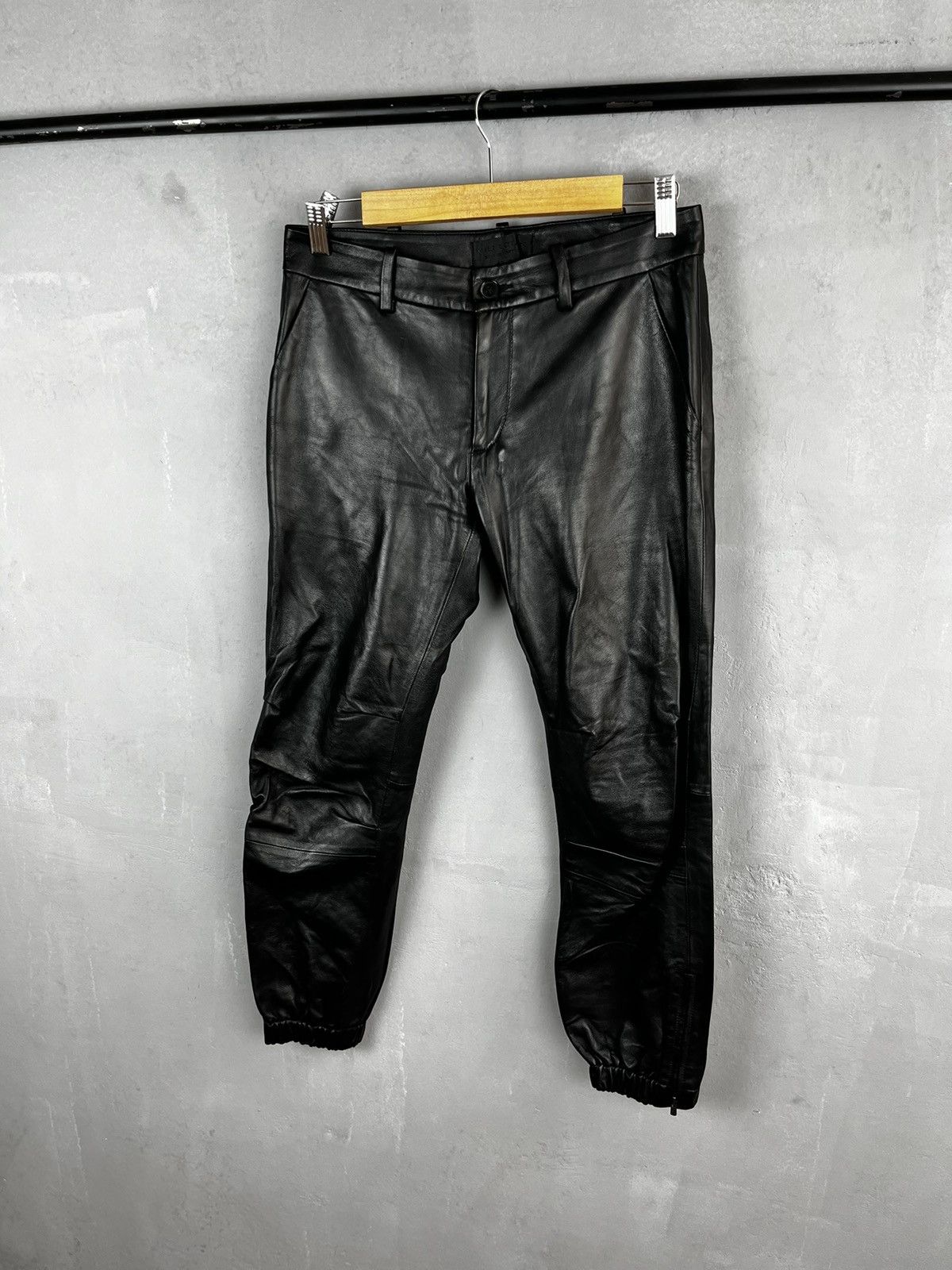 Leather × Nili Lotan NILI LOTAN - "FRENCH MILITARY" LAMBSKIN Brown LEATHER PANTS Size 25" / US 0 / IT 36 - 4 Thumbnail