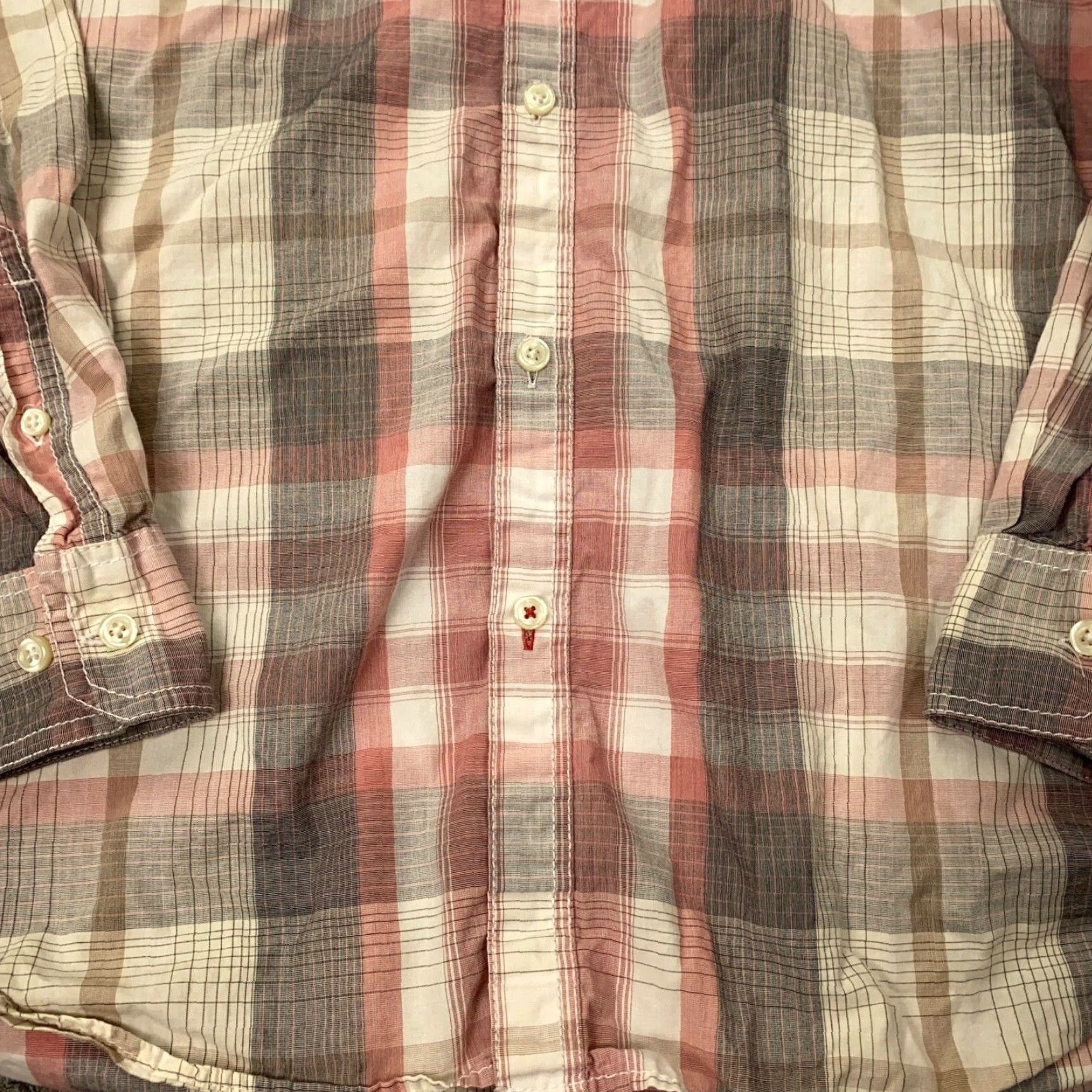 Vintage VINTAGE Article 365 Plaid Button-Up Shirt Mens XL Pink Long Sleeve Lightweight Classic Outdoor Size US XL / EU 56 / 4 - 4 Thumbnail