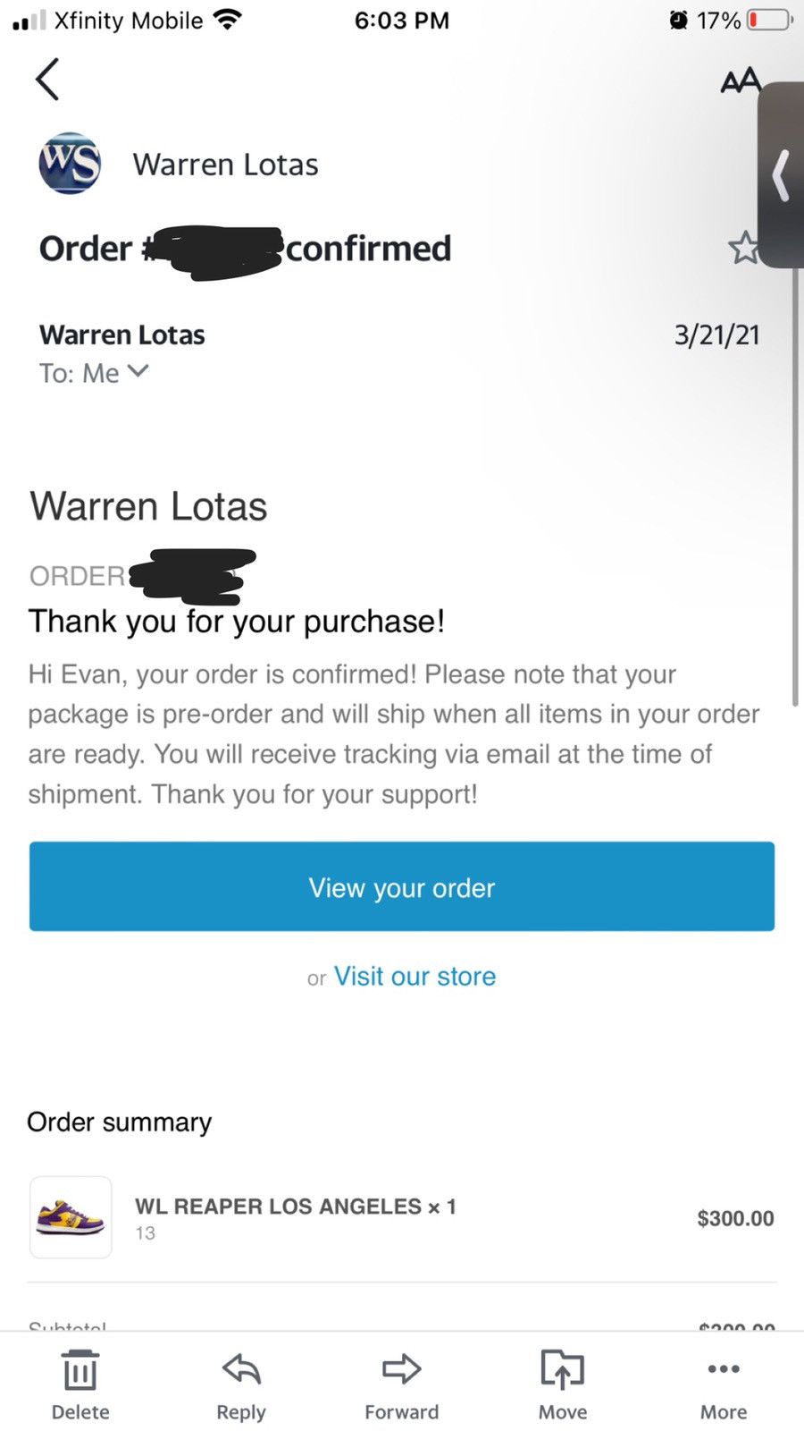 Warren Lotas Warren Lotas LA Reaper Size US 13 / EU 46 - 3 Thumbnail