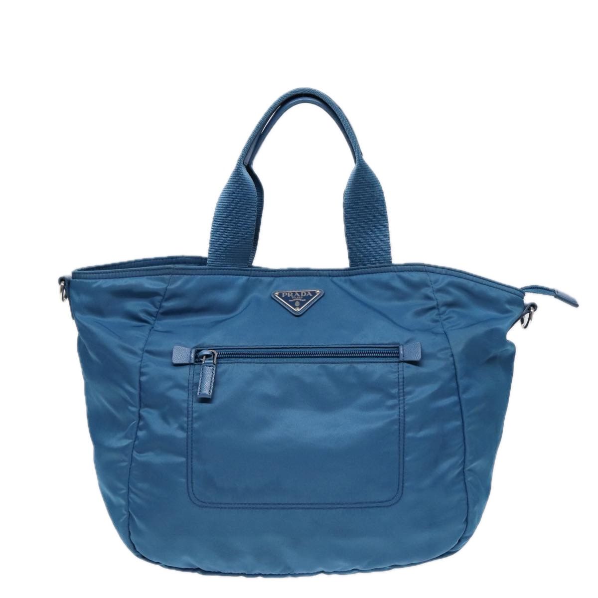 Prada Tessuto Blue Synthetic Handbag (Pre-Owned) Size ONE SIZE - 1 Thumbnail