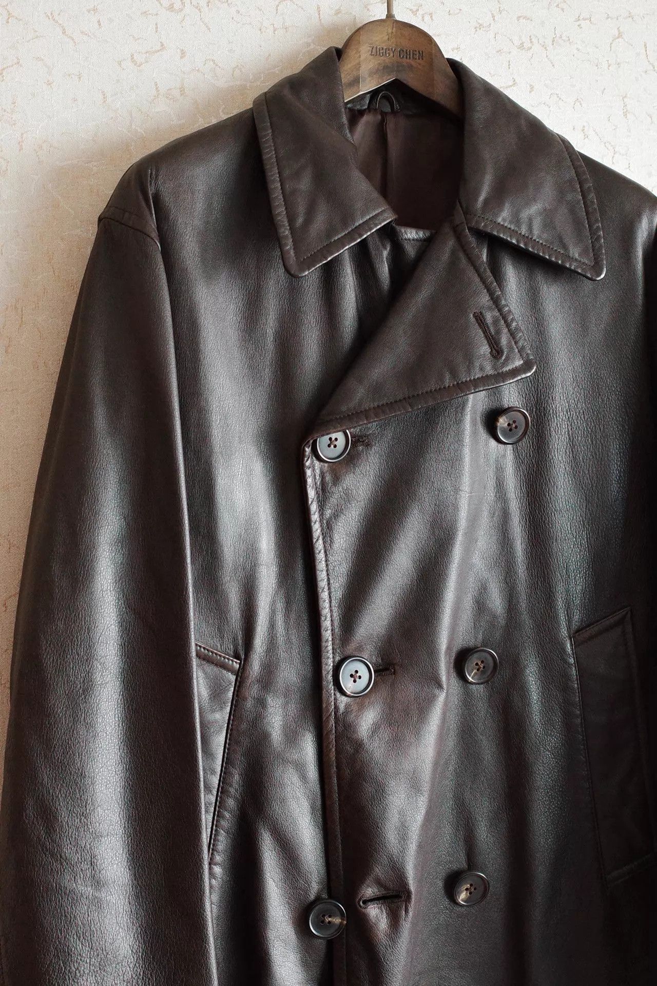 Y's for Men Y's for Men 90s Double-Breasted Soft Calfskin Dark Brown Jkt Size US L / EU 52-54 / 3 - 4 Thumbnail