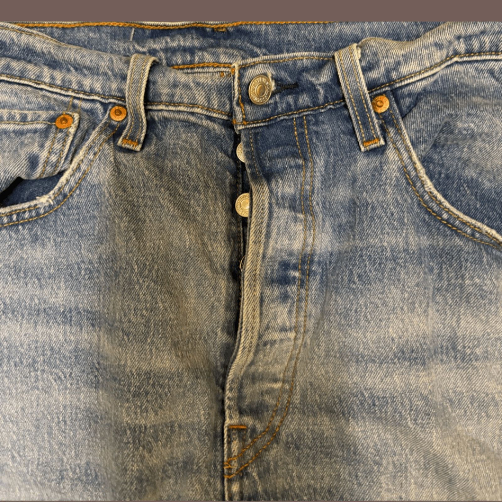 Levi's 501S | Levi’s Premium Light Wash Grunge Fit | Big E Tab Size US 31 - 5 Thumbnail