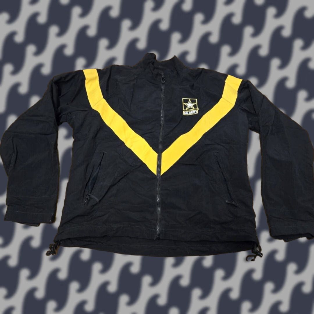 Vintage U.S. Army Black Yellow Full Zip Windbreaker Jacket Men Size Small Size US S / EU 44-46 / 1 - 1 Thumbnail