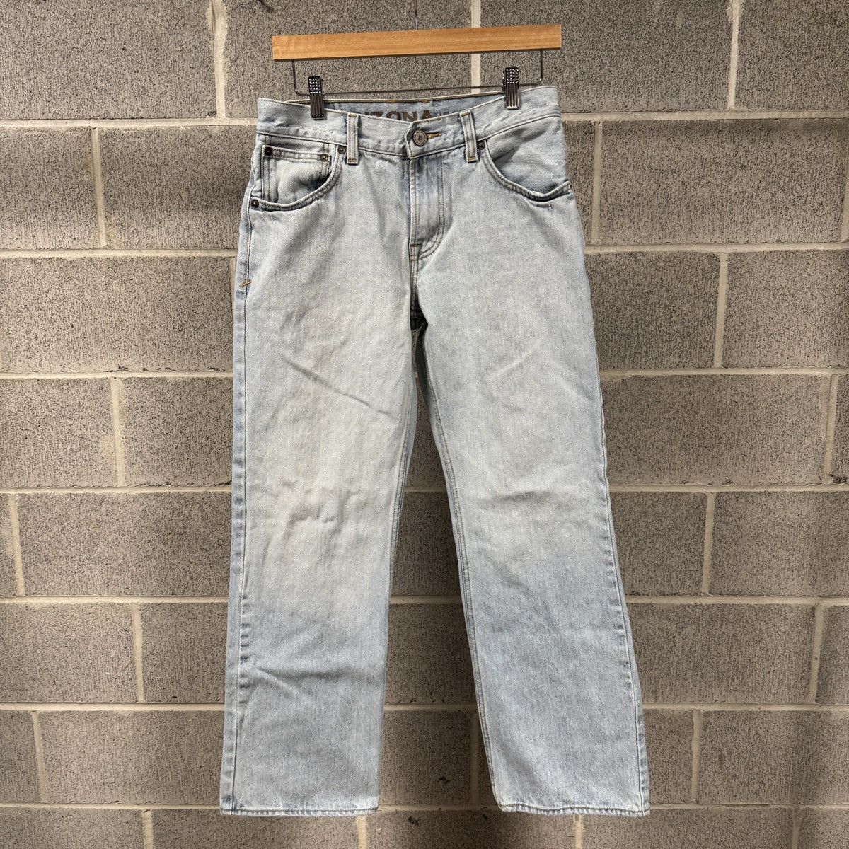 Vintage Y2K Faded Distressed Light Wash Bootcut Jeans ERD Grunge Size US 30 / EU 46 - 2 Thumbnail