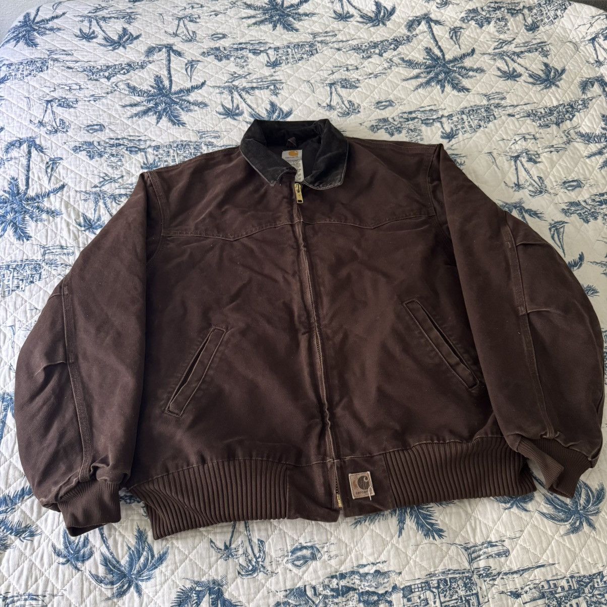 Carhartt × Vintage VTG Carhartt Santa Fe Jacket Mens XXL Brown J14 Size US XXL / EU 58 / 5 - 2 Thumbnail
