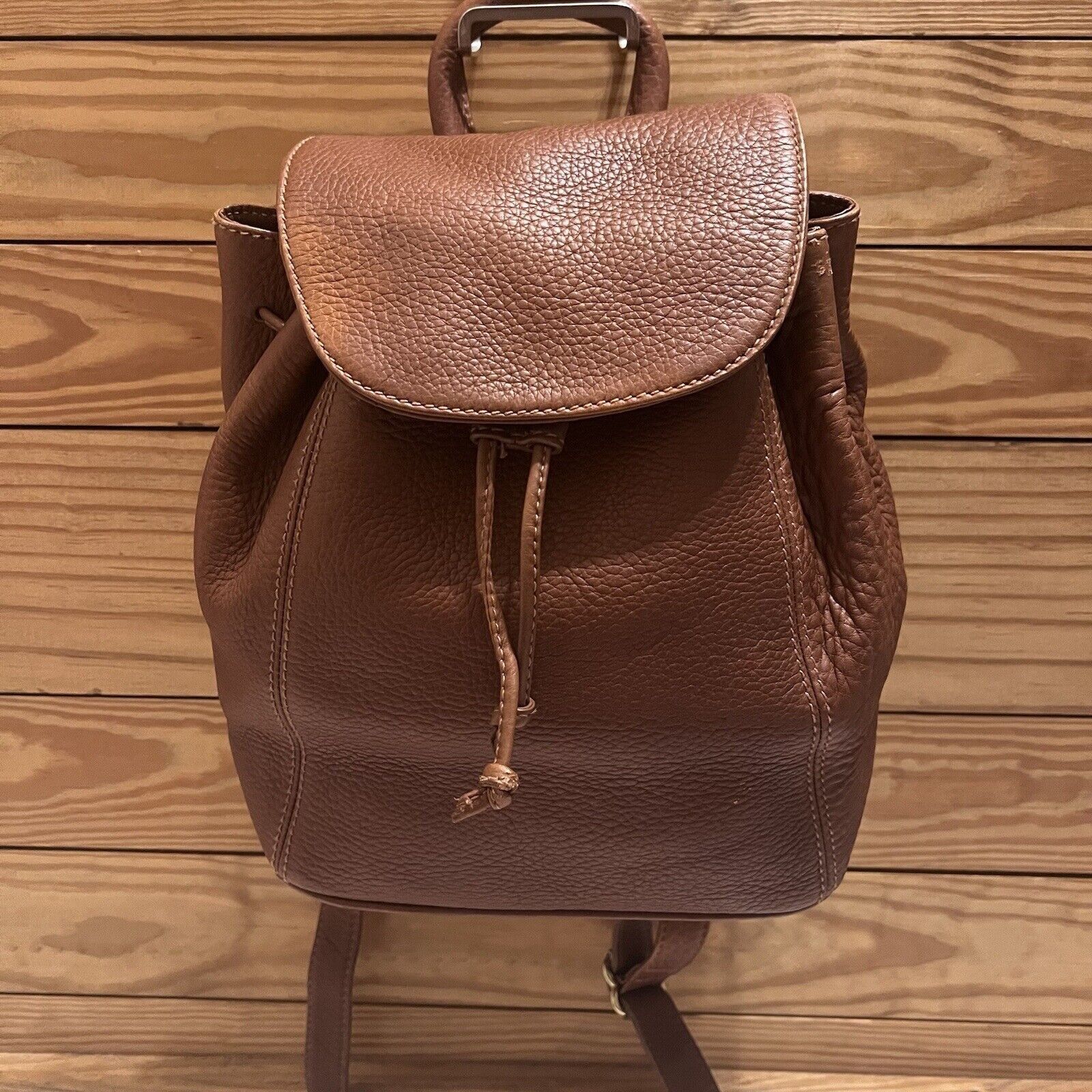 Coach VINTAGE 80’s Coach Sonoma Pebbled Leather Brown Backpack No: Size ONE SIZE - 2 Thumbnail