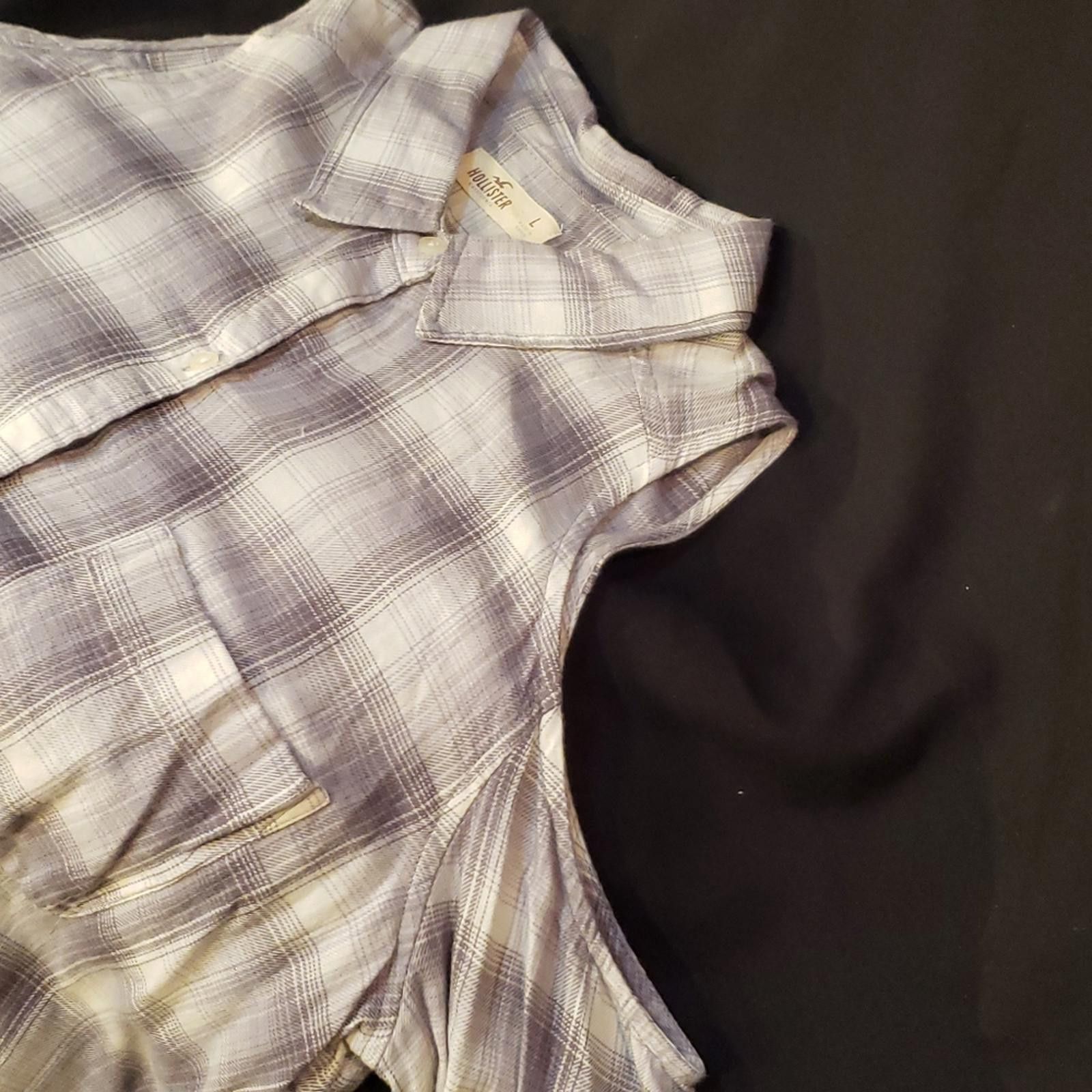 Other Hollister Cold Shoulder Plaid Shirt sz L Size L / US 10 / IT 46 - 5 Thumbnail
