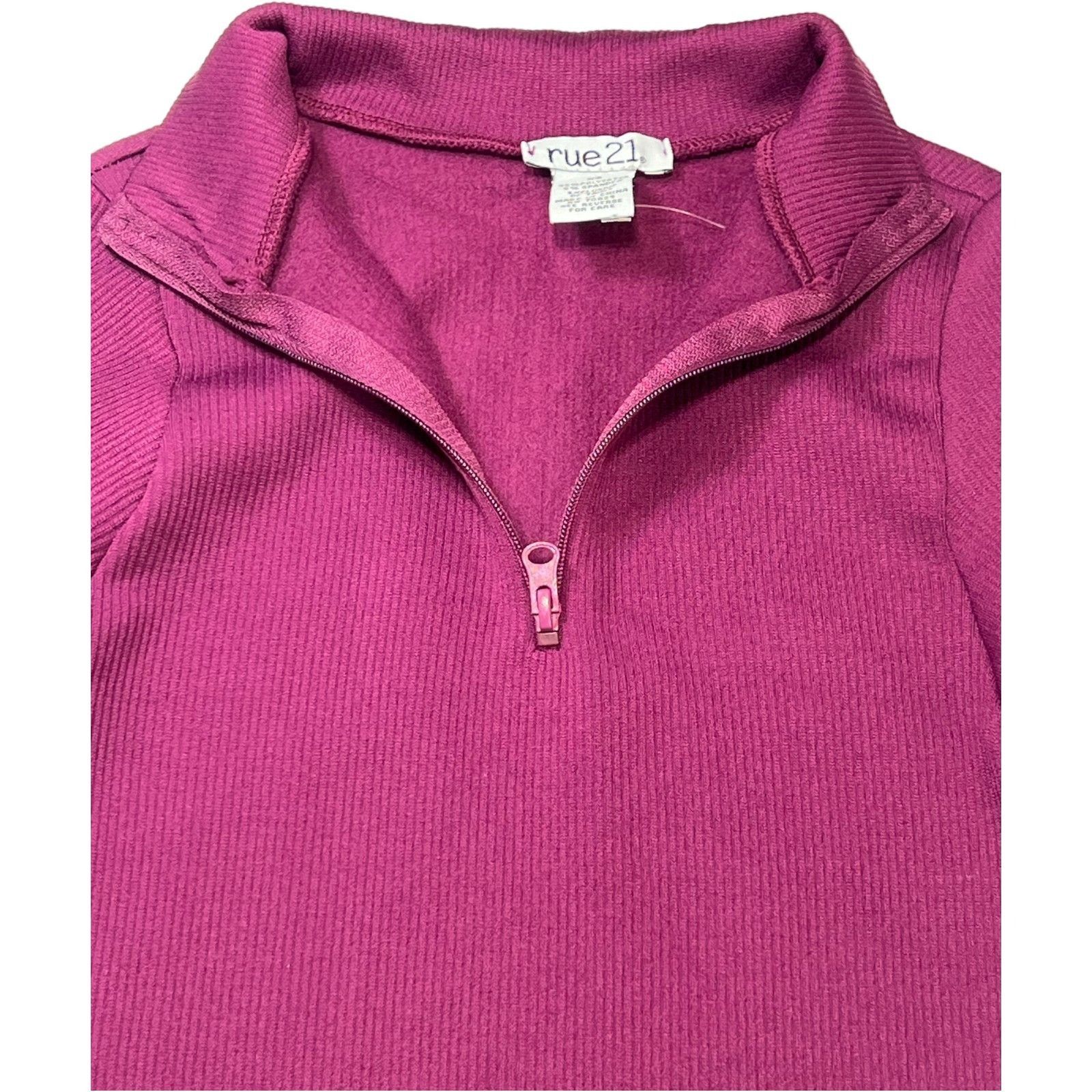 rue21 Rue 21 - Women's 1/2 Zip Long Sleeve Shirt - Purple - Extra Size XS / US 0-2 / IT 36-38 - 11 Thumbnail
