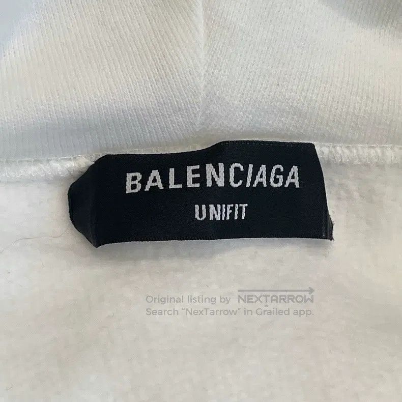 Balenciaga Balenciaga White Hooded Sweatshirt Size US XS / EU 42 / 0 - 5 Thumbnail