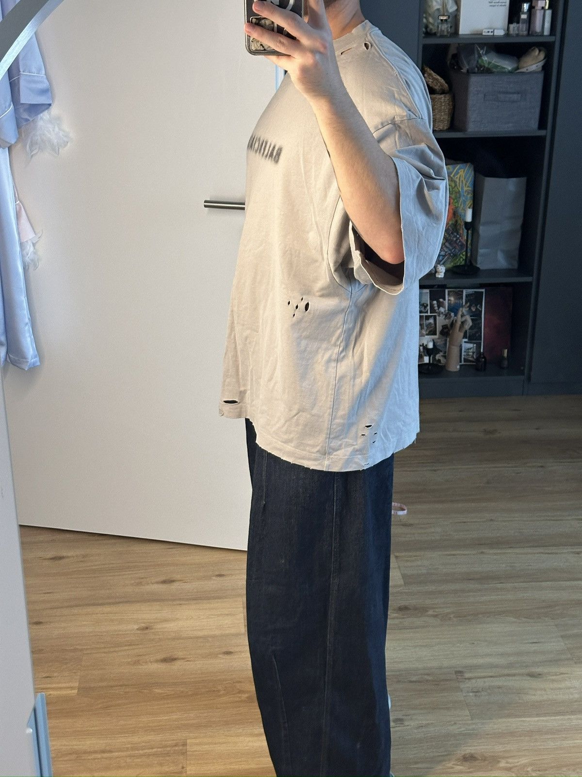 Balenciaga Balenciaga blurred tshirt distressed Size US L / EU 52-54 / 3 - 8 Thumbnail