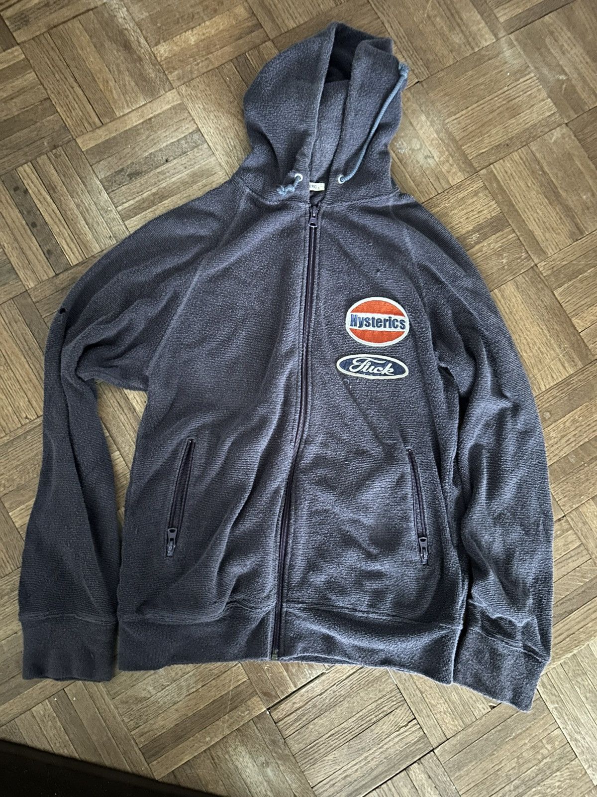 Hysteric Glamour "Ford" Fleece Hoodie w/ Patches Size US M / EU 48-50 / 2 - 1 Thumbnail