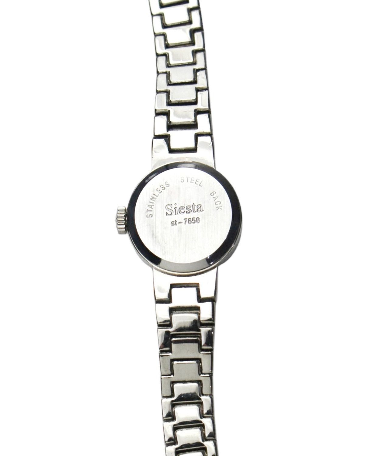 Japanese Brand × Vintage 1980S SIESTA SILVER TEXTURED BRACELET QUARTZ WATCH Size ONE SIZE - 9 Thumbnail