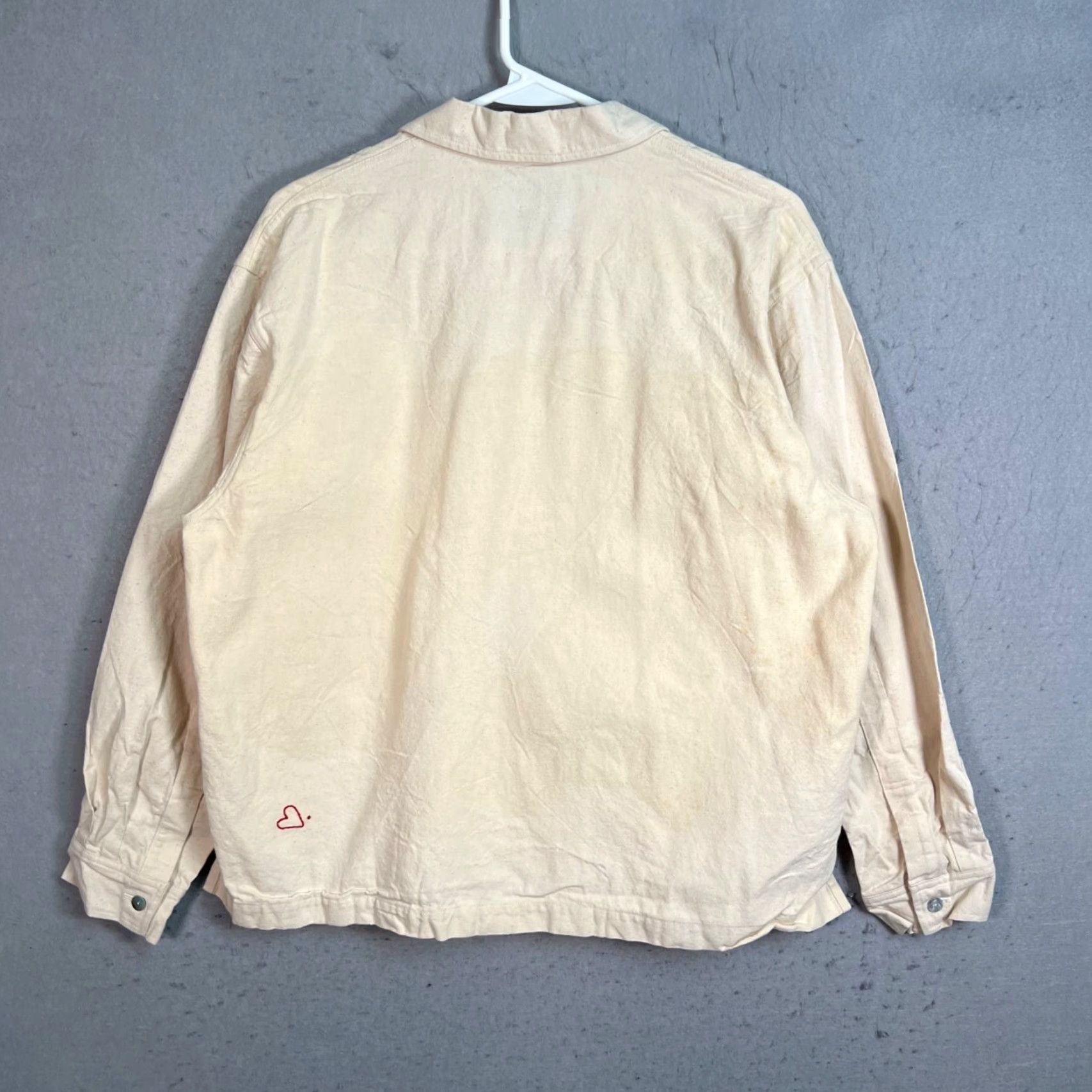 Vintage VINTAGE KPC Shirt Womens Medium Beige Textile Long Sleeve Button Collar Size M / US 6-8 / IT 42-44 - 2 Thumbnail