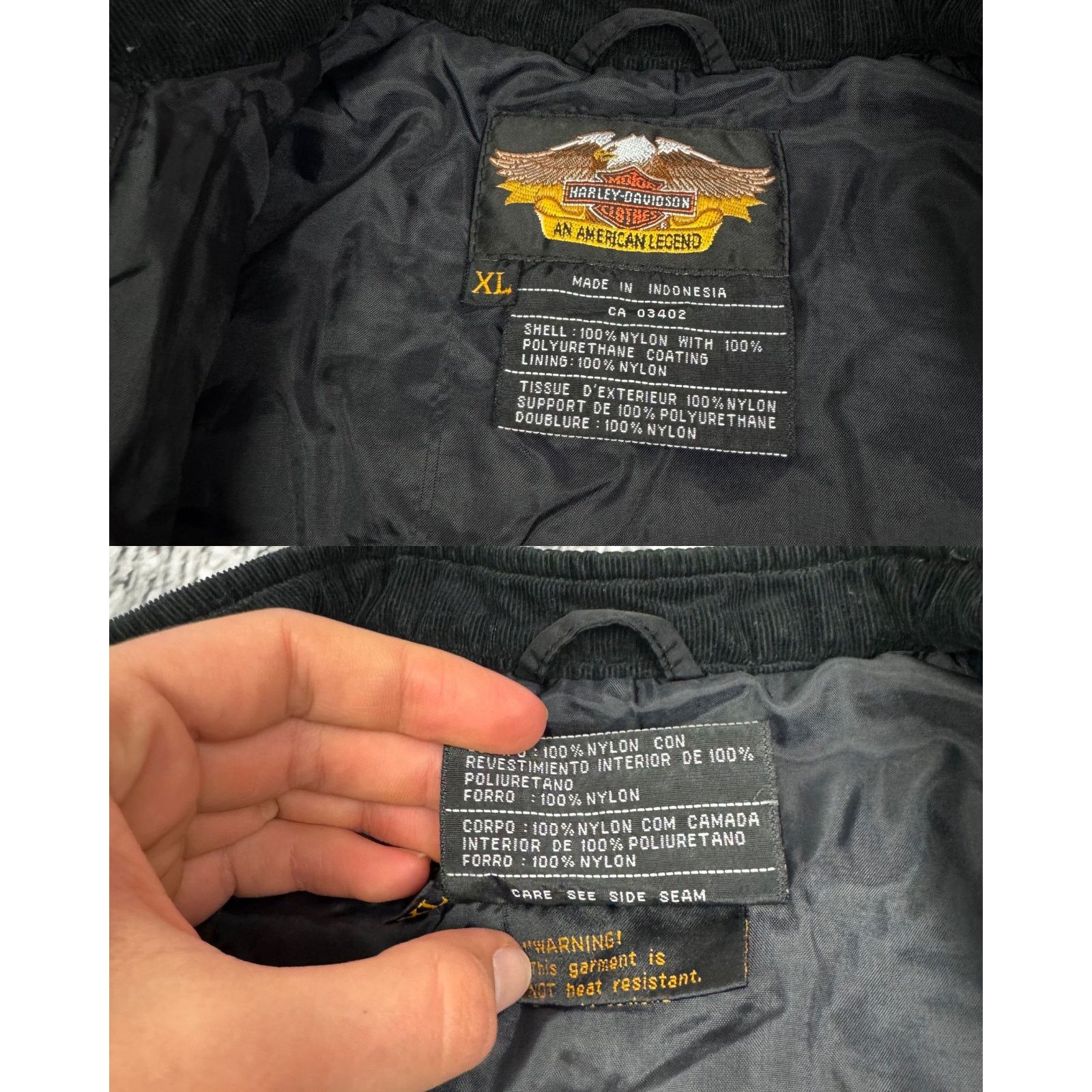 Harley Davidson Harley-Davidson Black Orange Full Zip Racing Vest XL Size M / US 6-8 / IT 42-44 - 3 Thumbnail