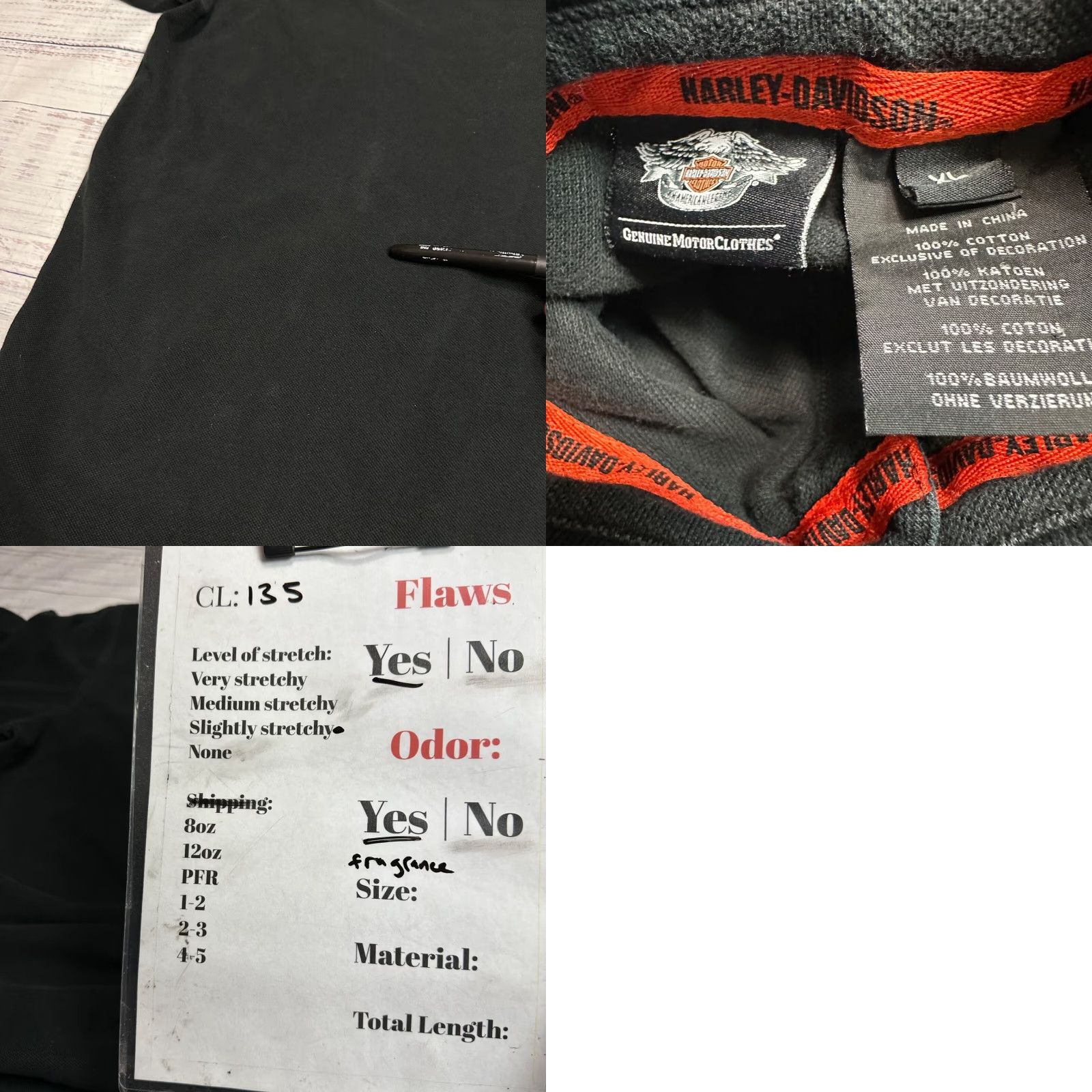 Harley Davidson Harley-Davidson Mens Polo Shirt XL Black Back Graphic Skull Flames Shirt Mens XL Black Skull Flames Polo Size US XL / EU 56 / 4 - 8 Thumbnail