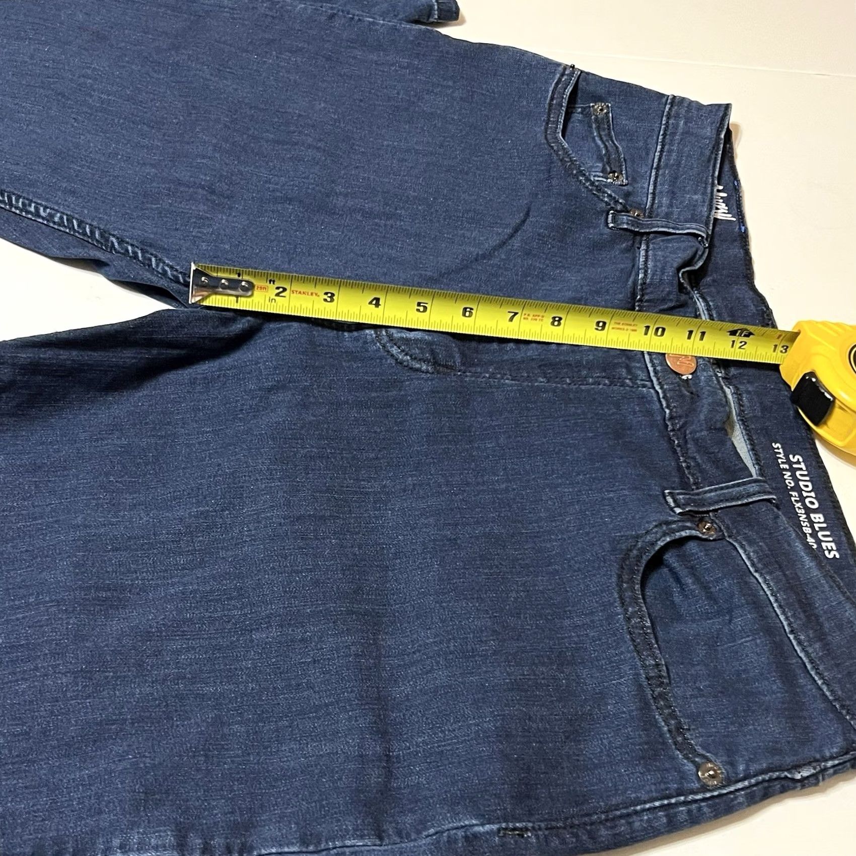 Vintage Mugsy Jeans Men’s 40x30 Blue Denim Stretch Relaxed Straight Zip 5-Pocket Size US 40 / EU 56 - 4 Thumbnail