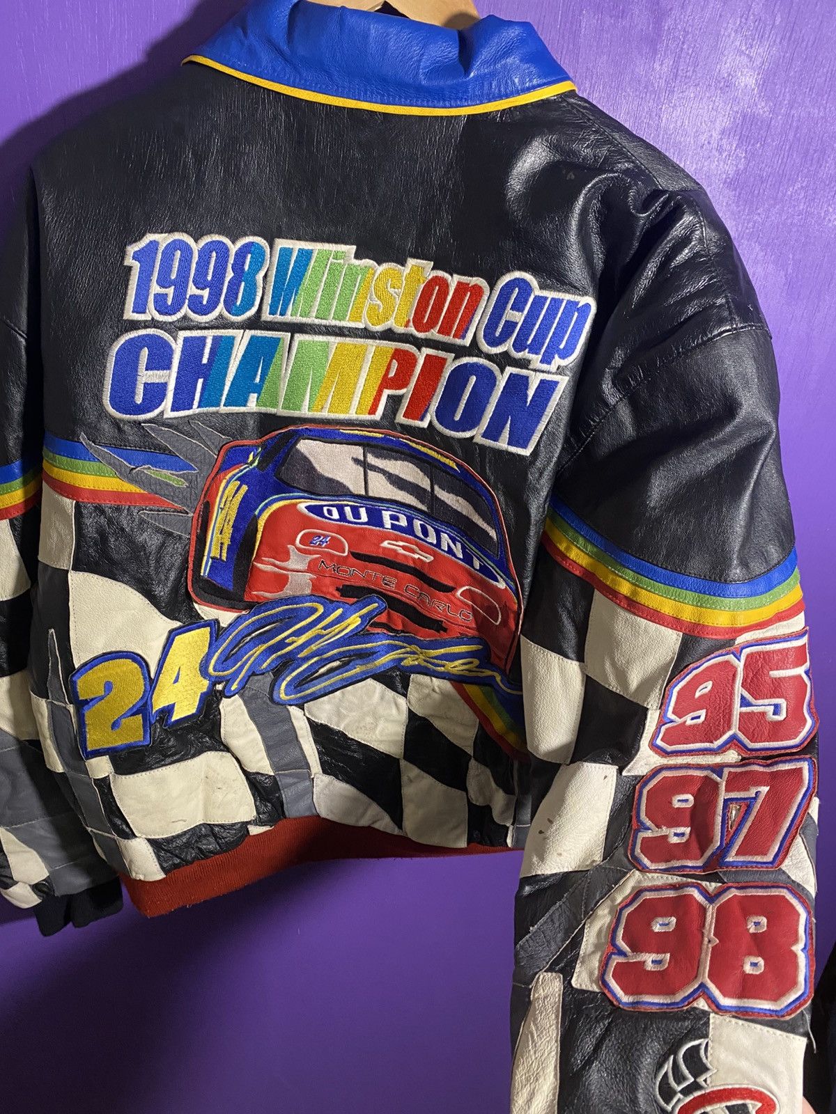 Vintage Vintage 90s Jeff Hamilton Winston cup series champ jacket Size US XL / EU 56 / 4 - 3 Thumbnail