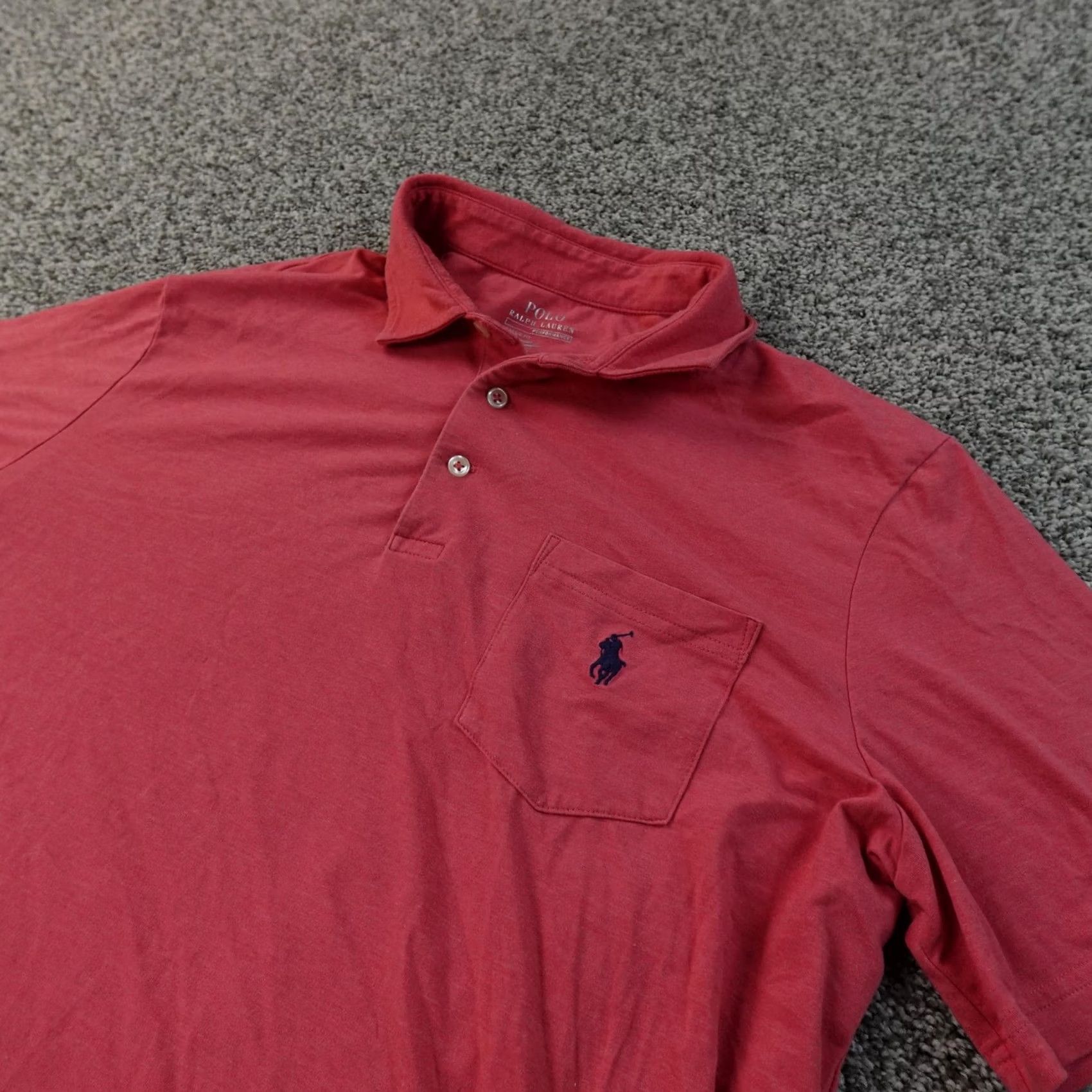 Polo Ralph Lauren VINTAGE Polo Ralph Lauren Polo Shirt Mens M Red Performance Golf Stretch Short Sleeve Pony Size US M / EU 48-50 / 2 - 2 Thumbnail
