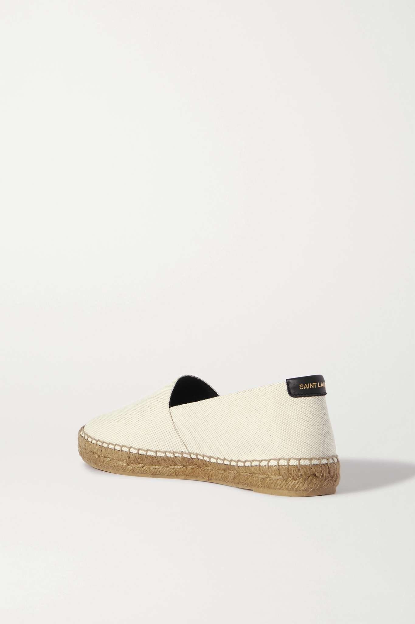 Saint Laurent Paris oc11z1125 Embroidered Espadrilles in Canvas in Natural Beige Size US 7 / IT 37 - 3 Thumbnail