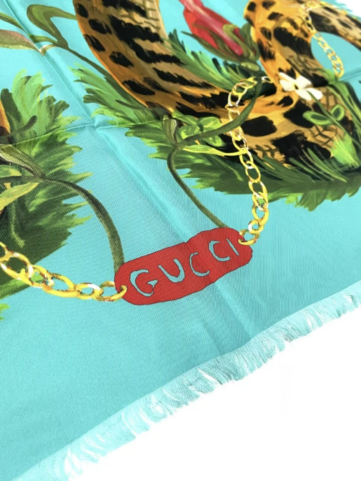 Gucci Snakes and flowers silk scarf Size ONE SIZE - 3 Thumbnail