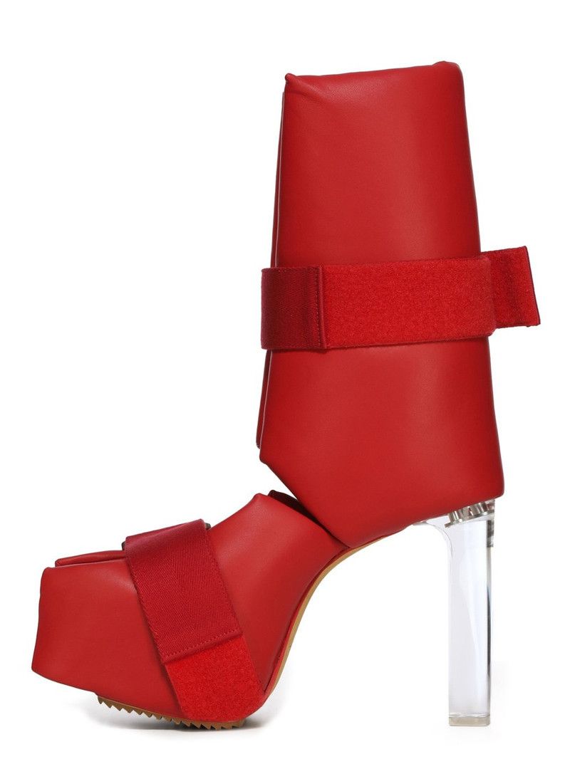 Rick Owens o1y0126 Boots in Red Size US 7 / IT 37 - 2 Thumbnail