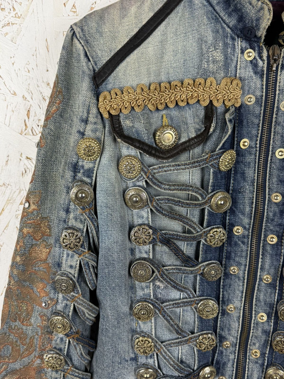 Roberto Cavalli Just Cavalli 2005 Runway Napoleon Denim Jacket Blue IT40 Size S / US 4 / IT 40 - 4 Thumbnail