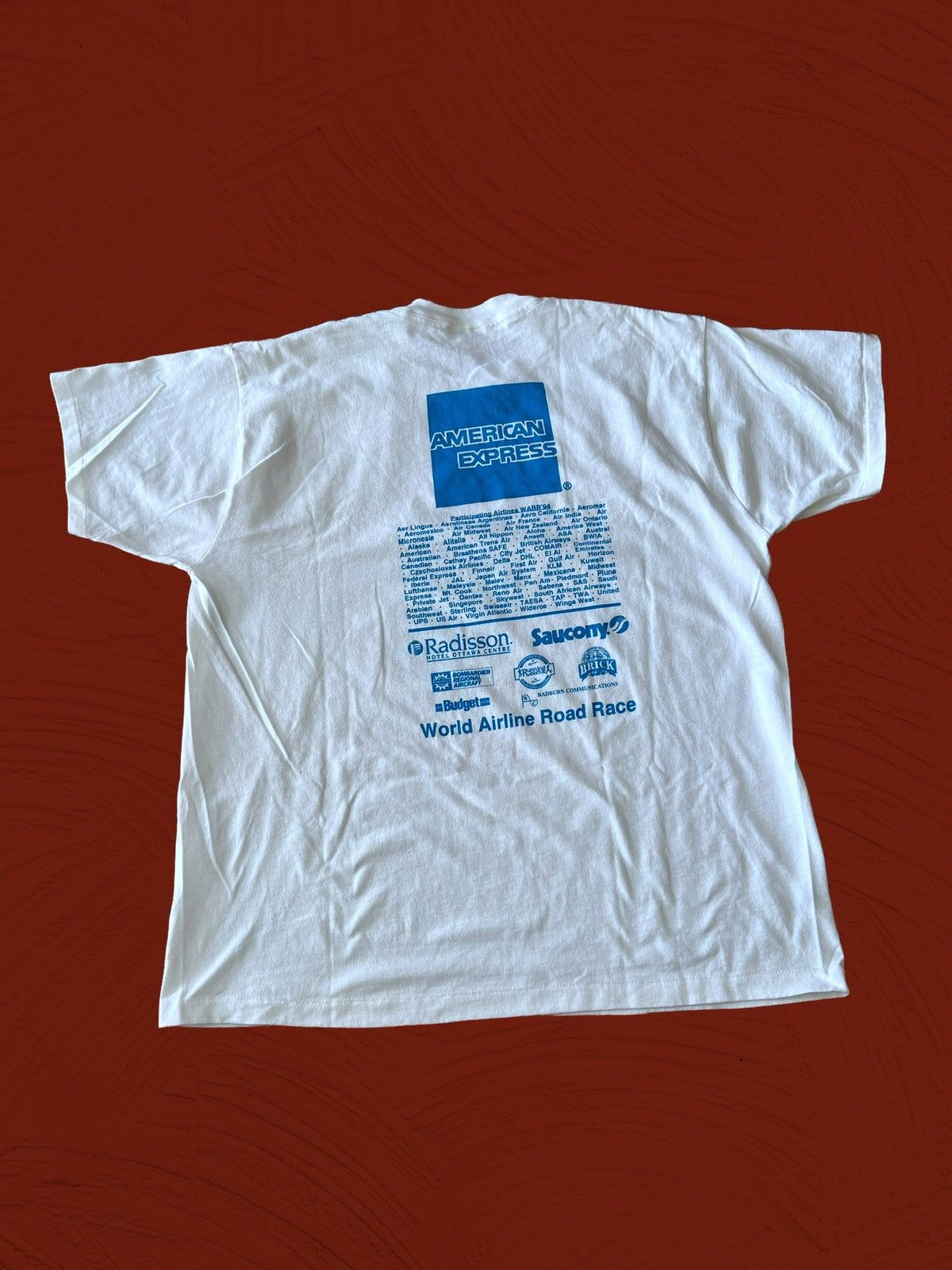 Vintage Vintage 1994 World Airline Marathon Air Canada 90s. Tshirt Size US XL / EU 56 / 4 - 6 Thumbnail