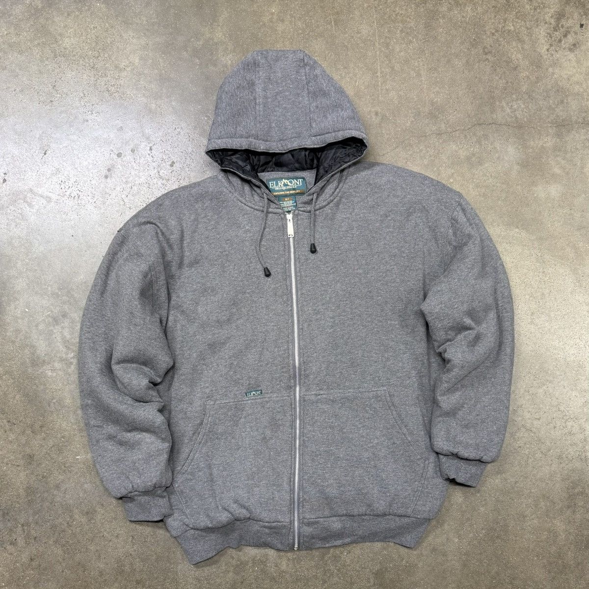 Vintage Vintage Elkmont Quilted Zip Hoodie Workwear Jacket XL Tall Size US XL / EU 56 / 4 - 8 Thumbnail