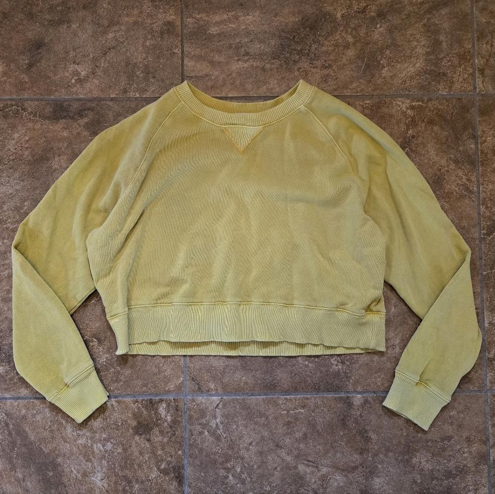Designer Yellow Muted C+P Cropped Sweater Long Sleeve Size M / US 6-8 / IT 42-44 - 1 Thumbnail