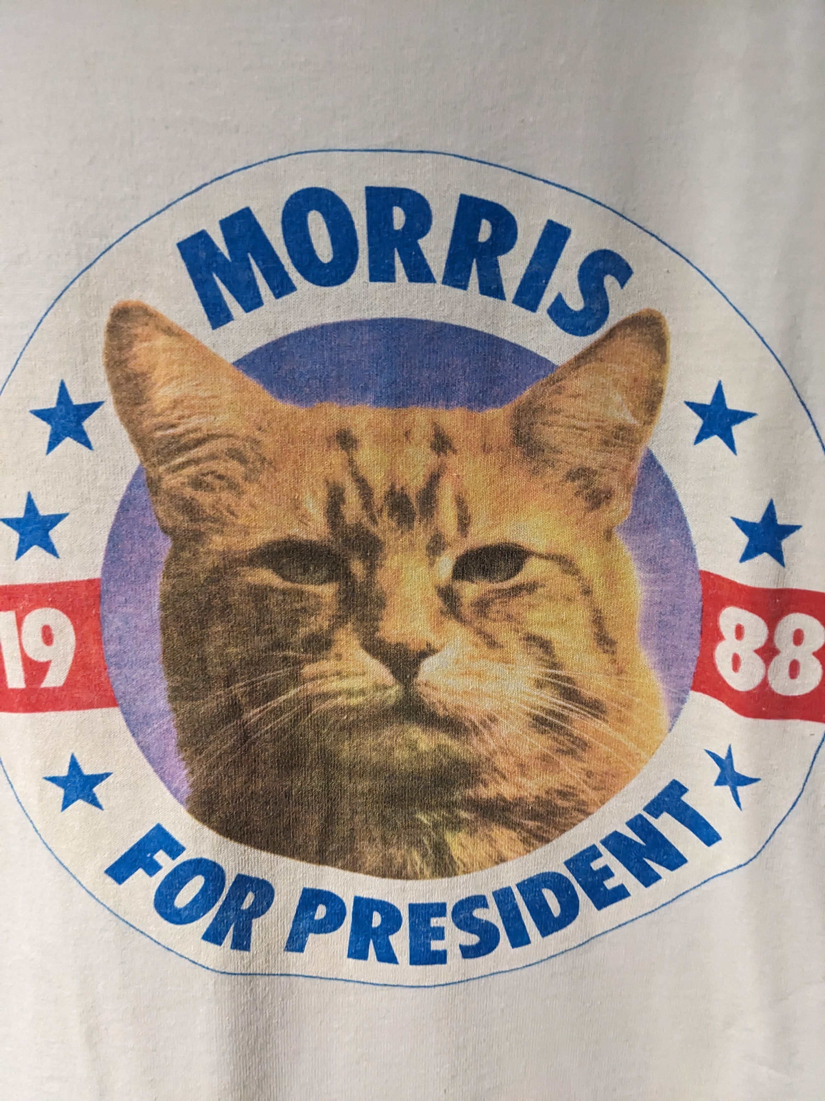 President's × Vintage Vintage 1988 Morris for President White X-Large T-Shirt Size US XL / EU 56 / 4 - 2 Thumbnail